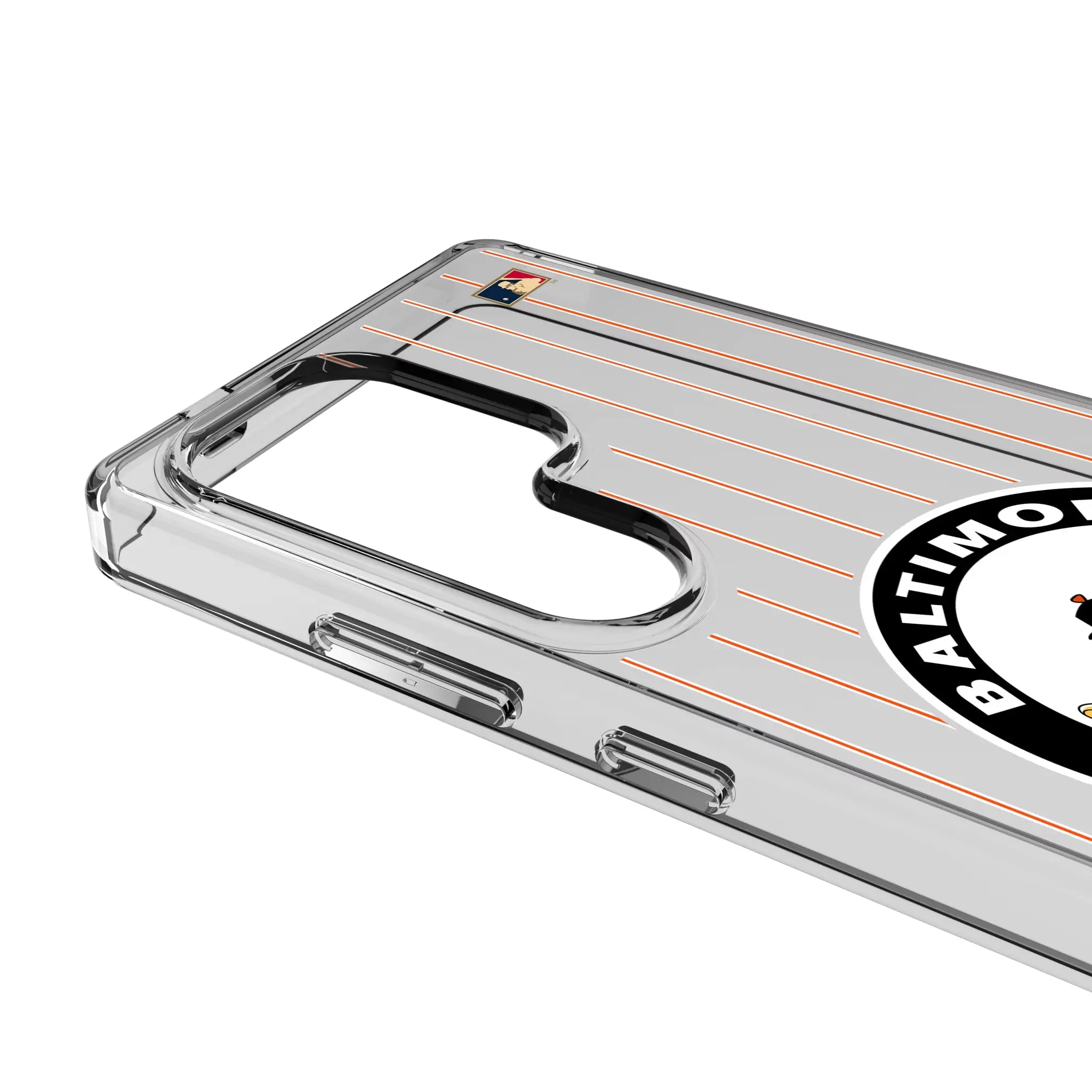 Baltimore Orioles 1966-1969 - Cooperstown Collection Pinstripe Galaxy Clear Phone Case for Samsung Galaxy - Detail#Device_Galaxy S25 Ultra
