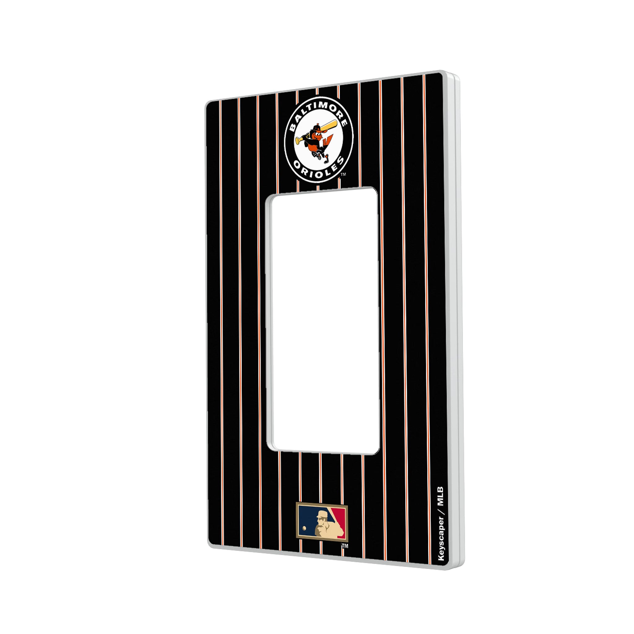 Baltimore Orioles 1966-1969 - Cooperstown Collection Pinstripe Hidden-Screw Light Switch Plate#Style_Single Rocker
