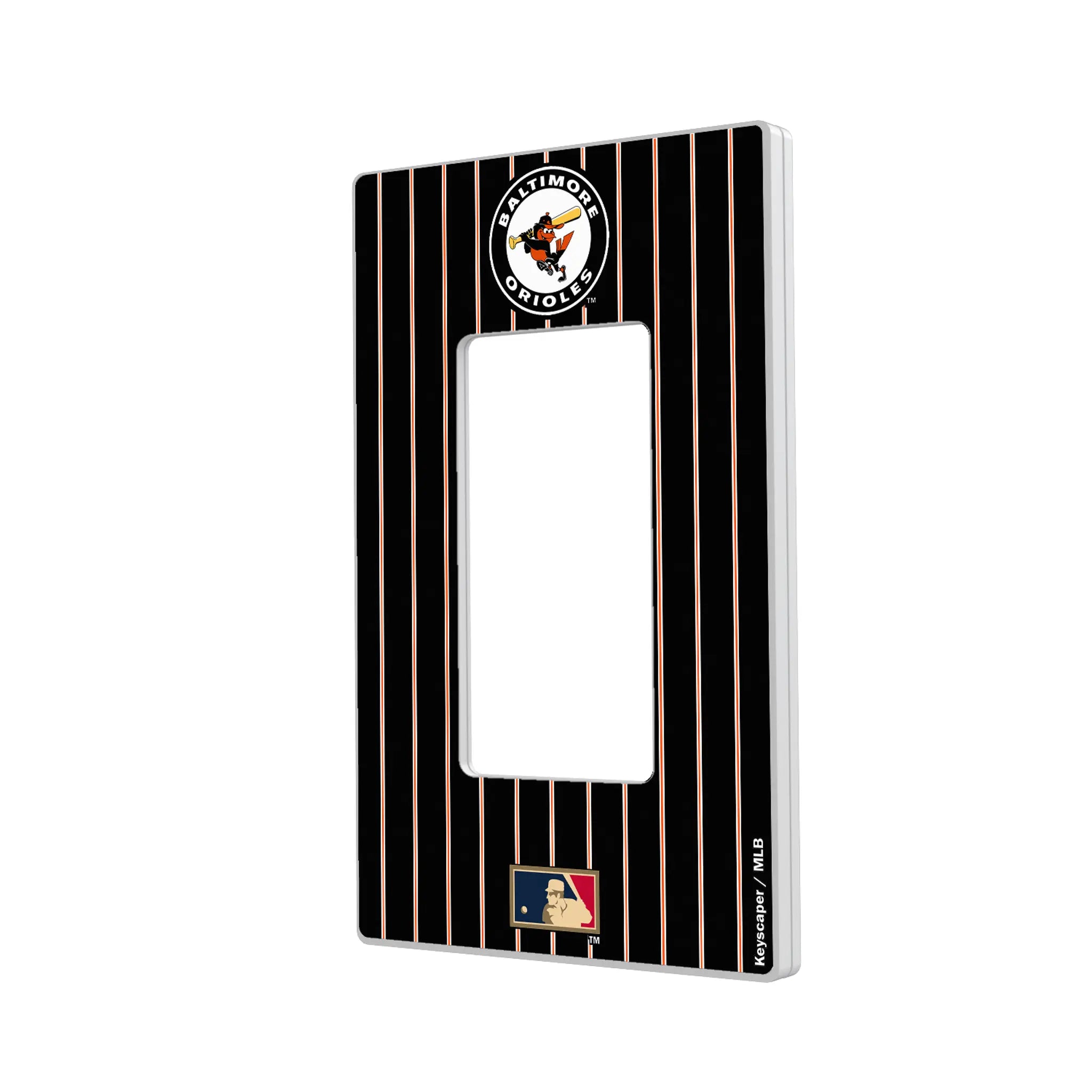 Baltimore Orioles 1966-1969 - Cooperstown Collection Pinstripe Hidden-Screw Light Switch Plate#Style_Single Rocker