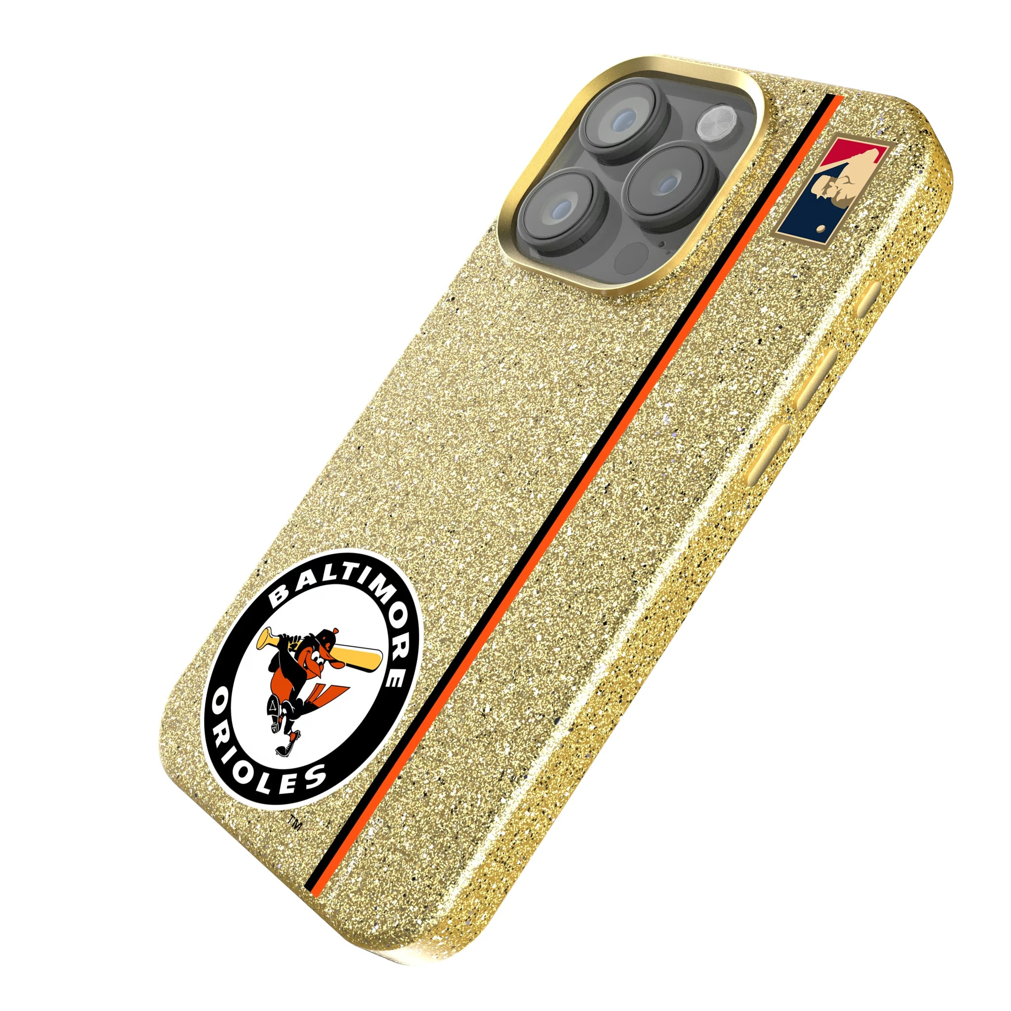 Baltimore Orioles 1966-1969 - Cooperstown Collection Sidebar iPhone Bling Phone Case for Apple iPhone - Isometric View