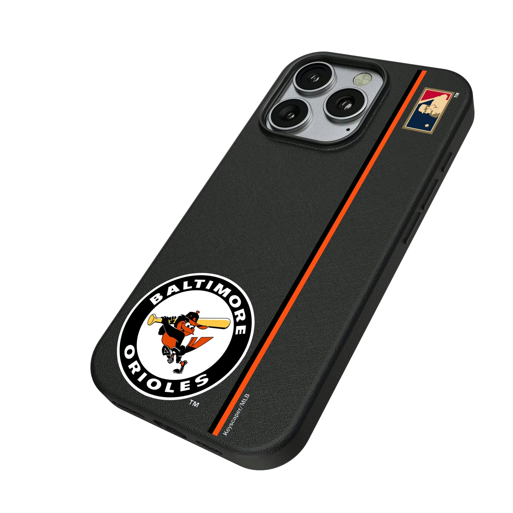 Baltimore Orioles 1966-1969 - Cooperstown Collection Sidebar iPhone MagSafe Compatible Phone Case for Apple iPhone - Isometric View