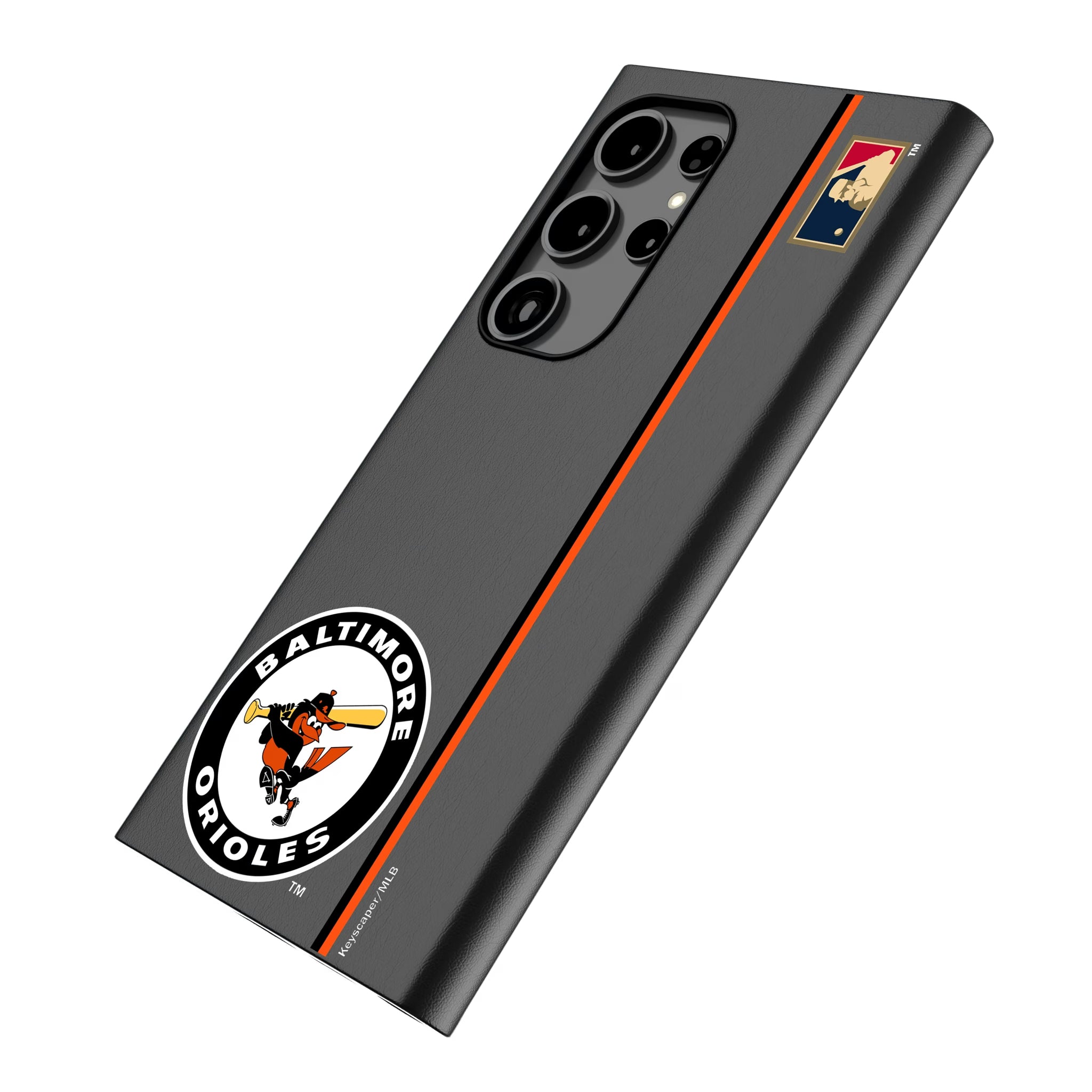 Baltimore Orioles 1966-1969 - Cooperstown Collection Sidebar Galaxy MagSafe Compatible Phone Case for Samsung Galaxy - Isometric View