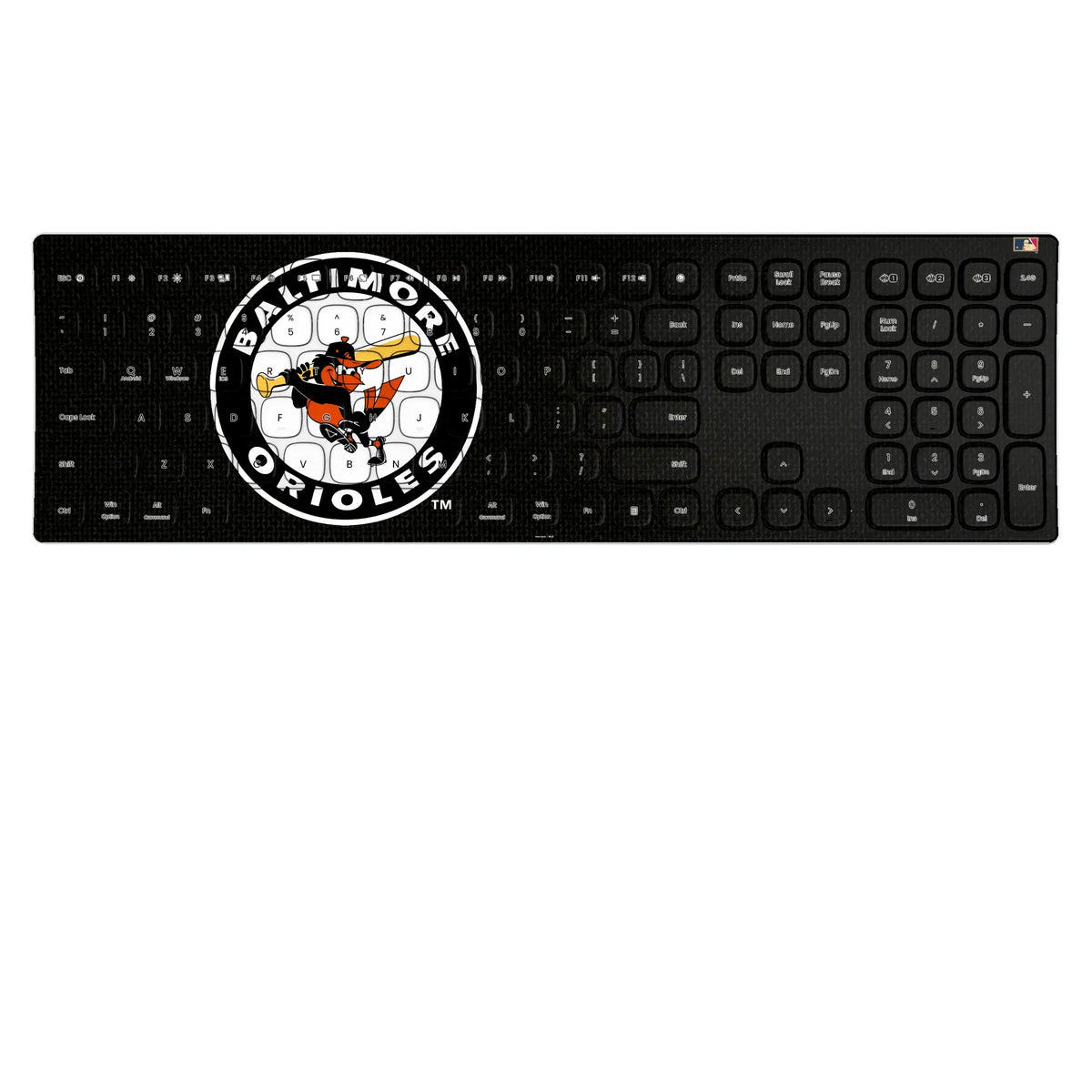 Baltimore Orioles 1966-1969 - Cooperstown Collection Solid KKB605 Curved Wireless Keyboard