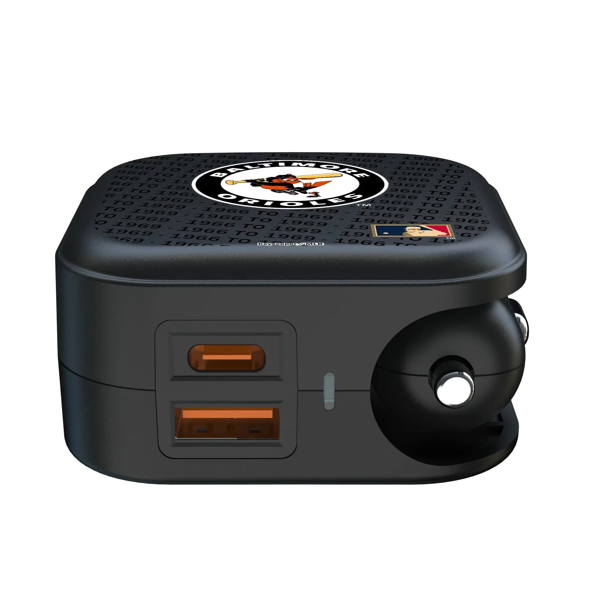 Baltimore Orioles 1966-1969 - Cooperstown Collection Text Backdrop 2 in 1 USB A/C Charger
