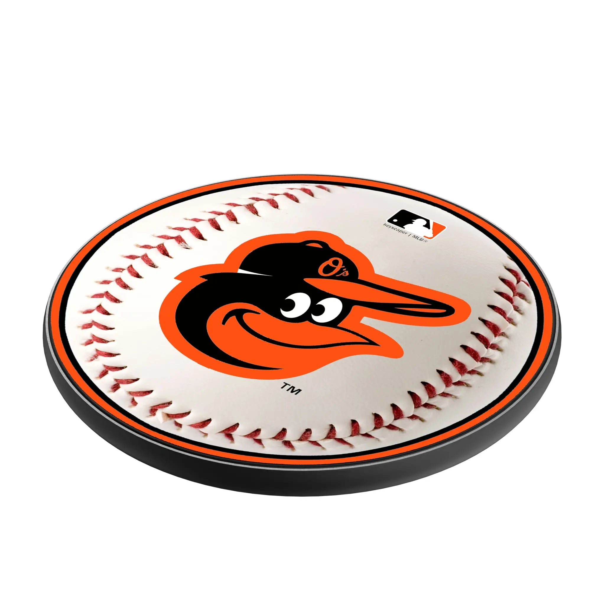 Baltimore Orioles Baseball 15-Watt Wireless Charger - Isometric View
