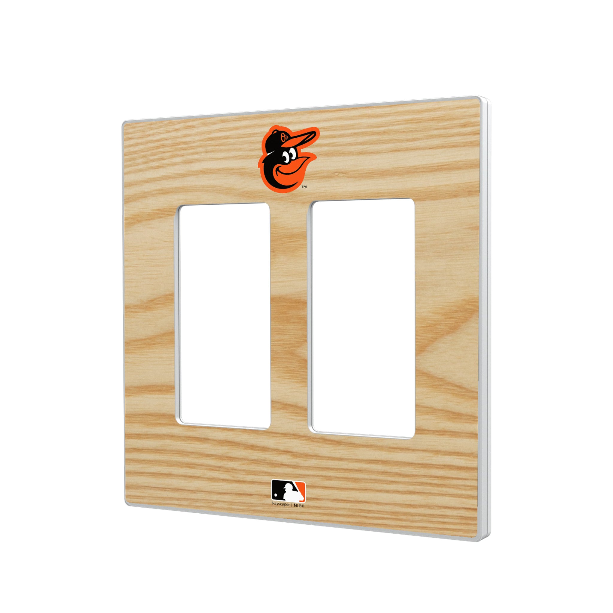 Baltimore Orioles Baseball Bat Hidden-Screw Light Switch Plate#Style_Double Rocker
