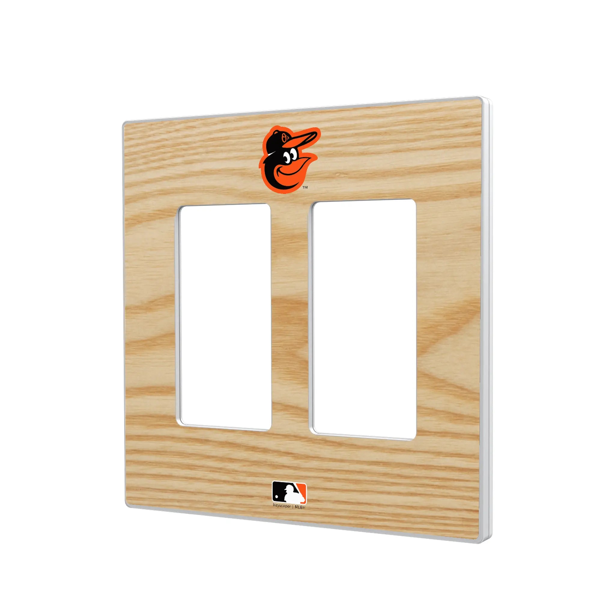 Baltimore Orioles Baseball Bat Hidden-Screw Light Switch Plate#Style_Double Rocker