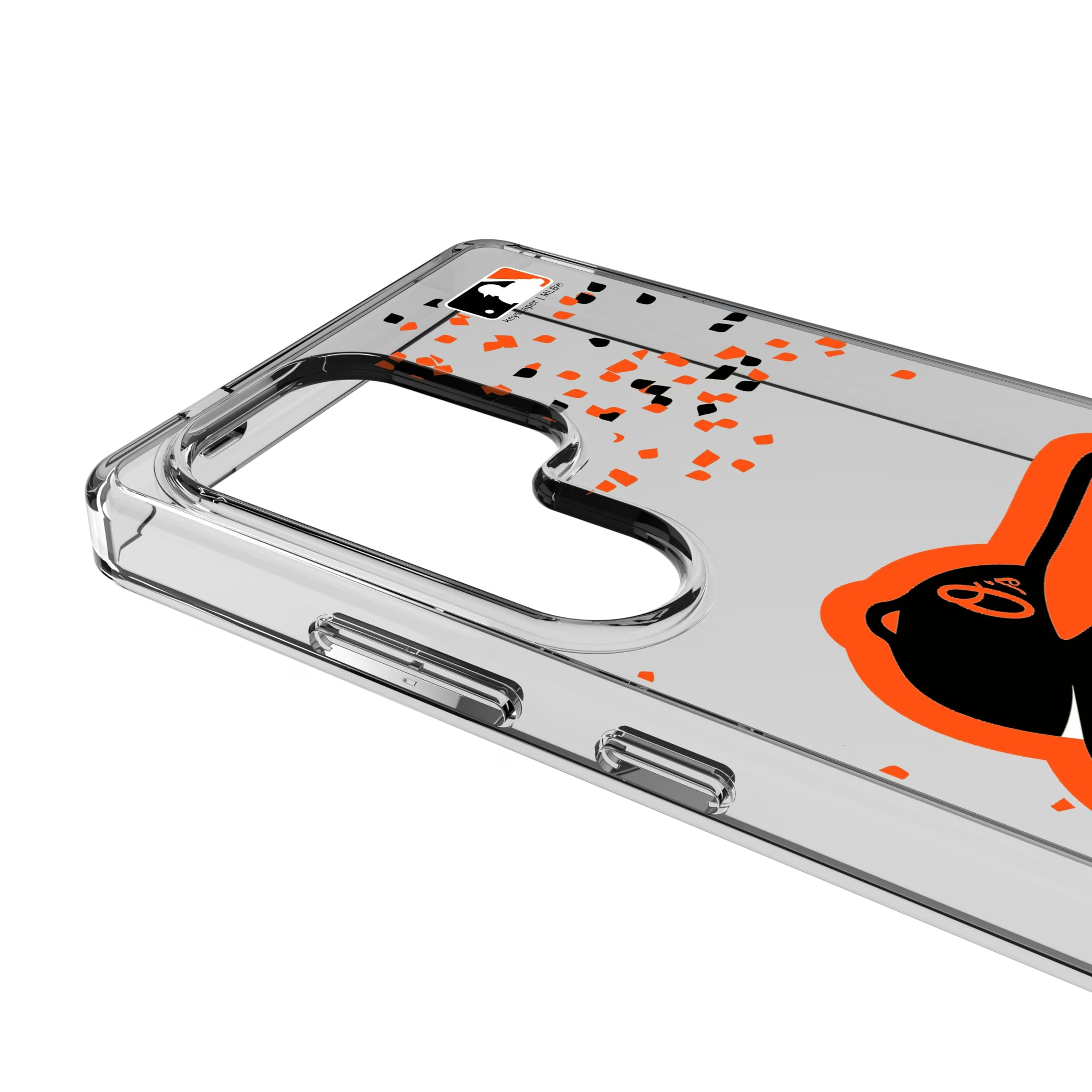 Baltimore Orioles Confetti Galaxy Clear Phone Case for Samsung Galaxy - Detail