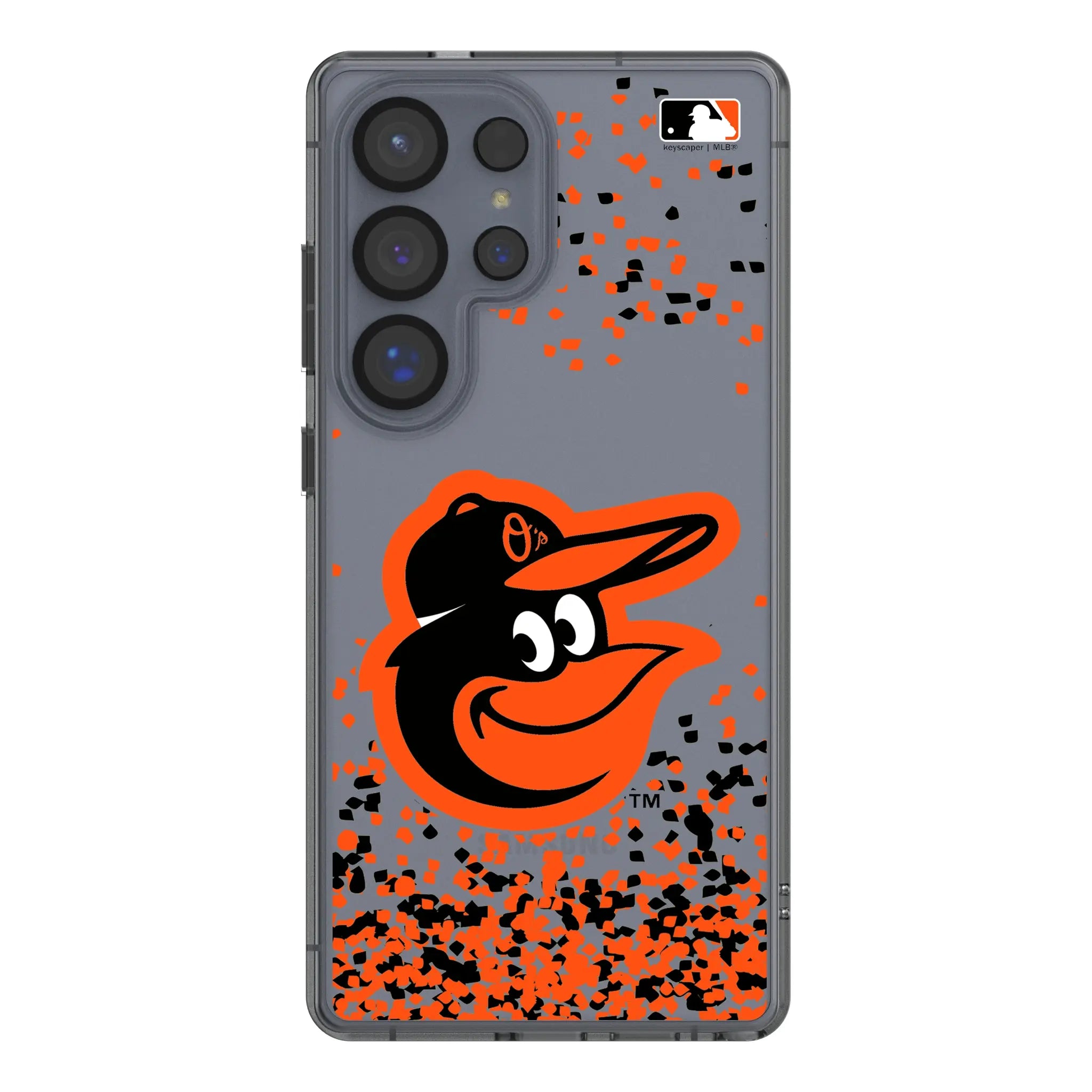 Baltimore Orioles Confetti Galaxy Clear Phone Case for Samsung Galaxy#Device_Galaxy S25 Ultra