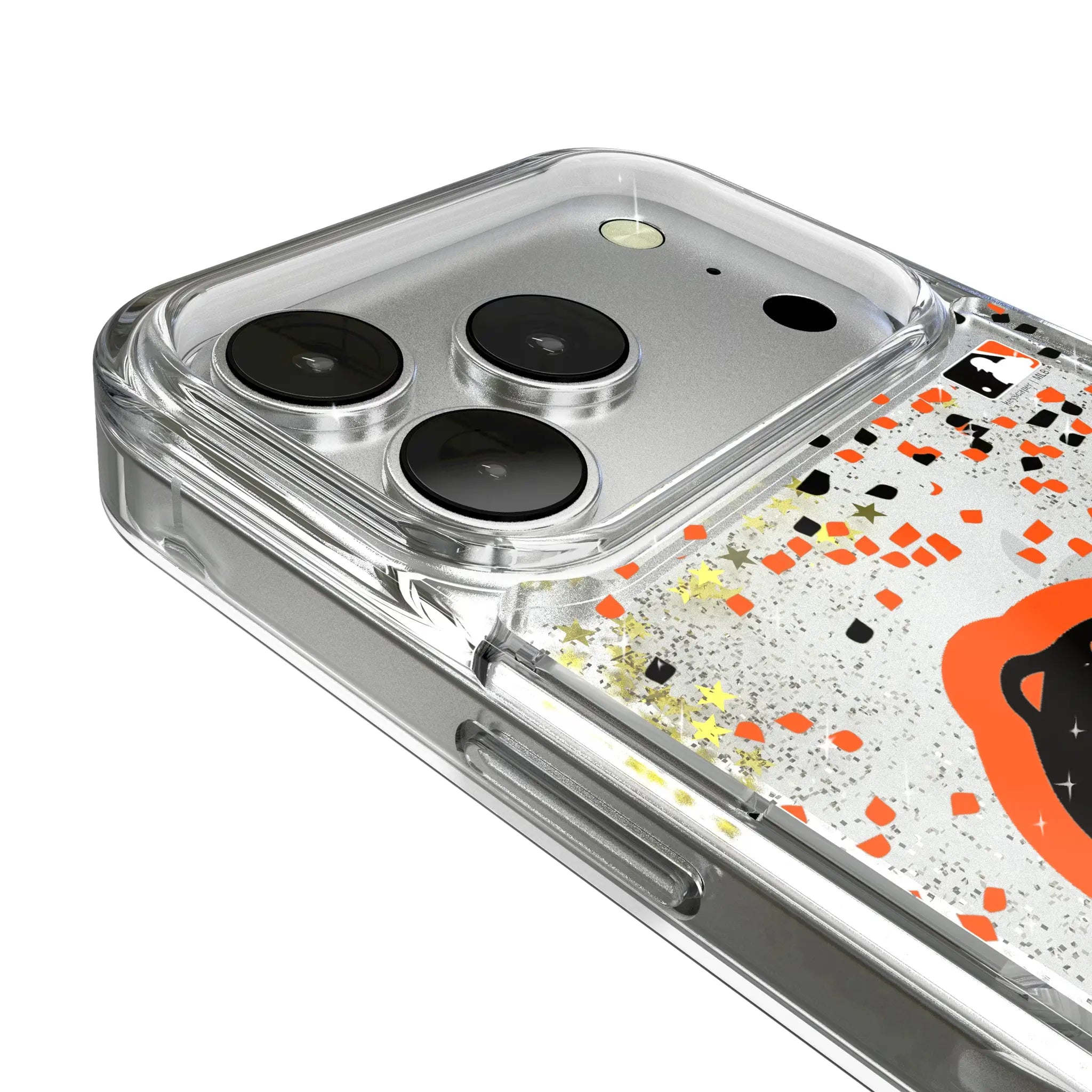 Baltimore Orioles Confetti iPhone Glitter Phone Case for Apple iPhone - Detail