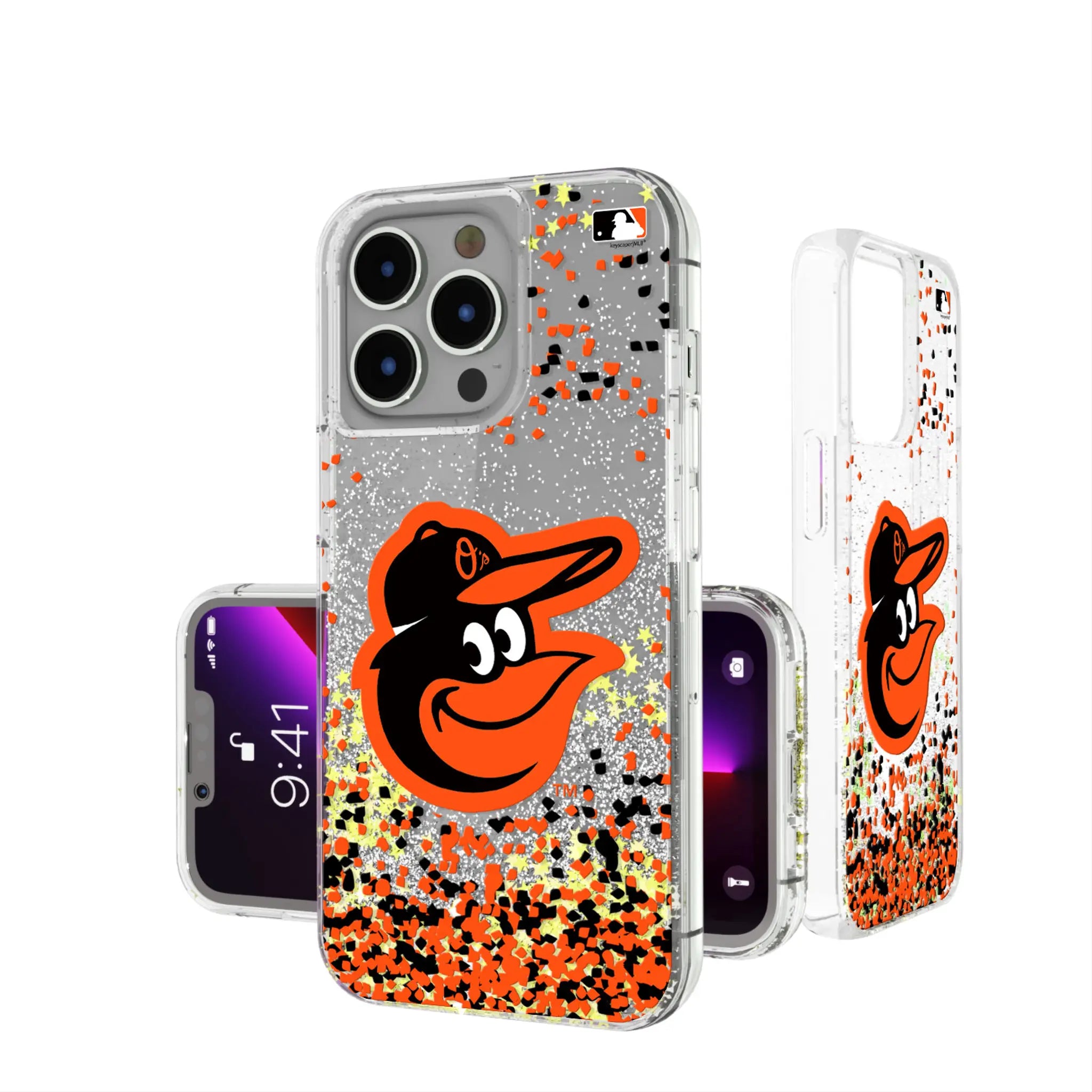 Baltimore Orioles Confetti iPhone Glitter Phone Case for Apple iPhone