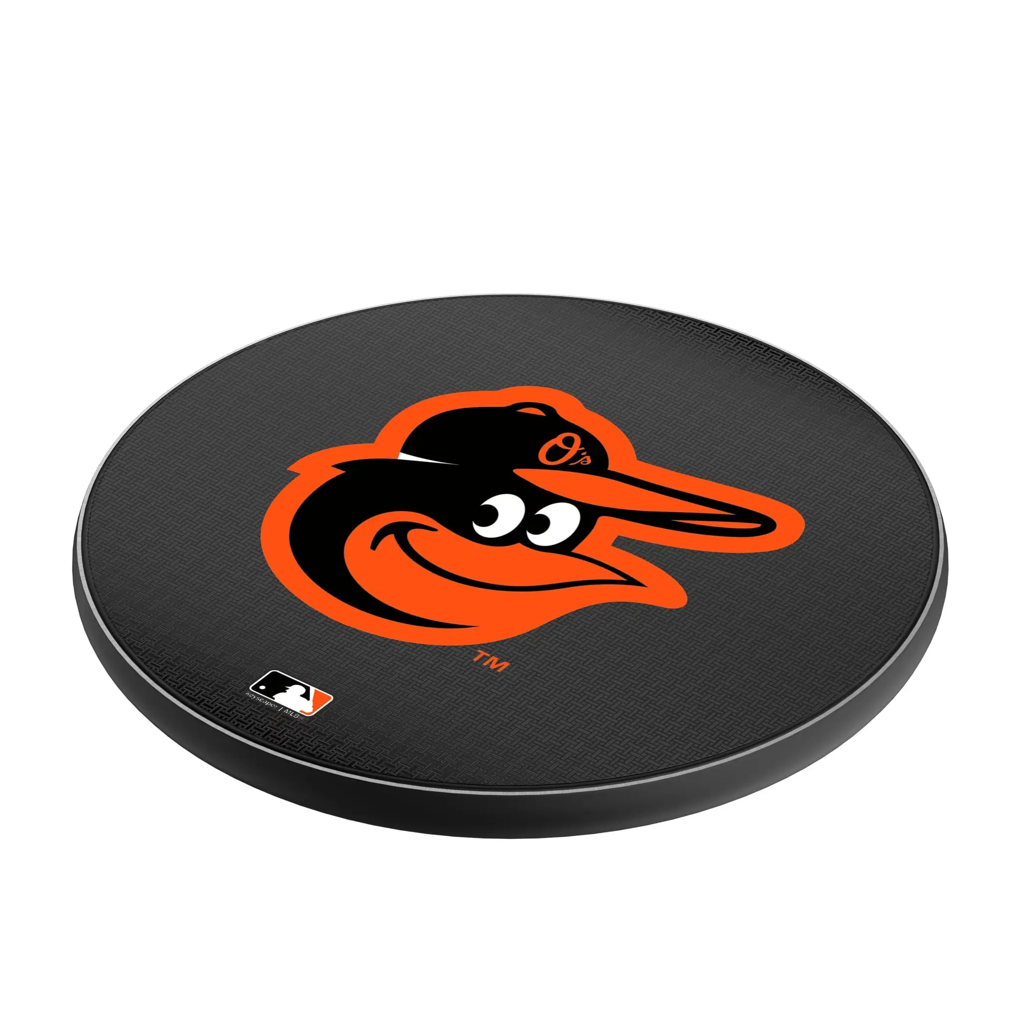 Baltimore Orioles Linen 15-Watt Wireless Charger - Isometric View