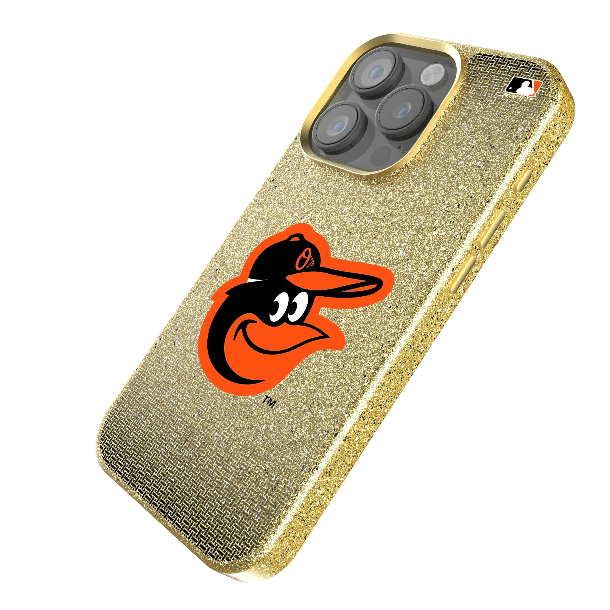 Baltimore Orioles Linen iPhone Bling Phone Case for Apple iPhone - Isometric View