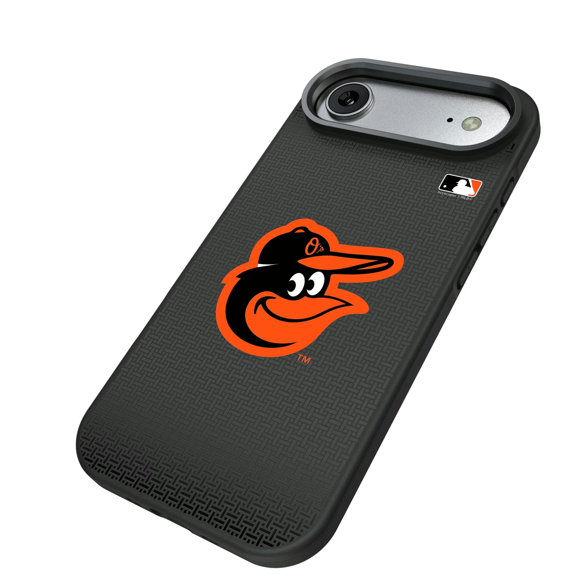 Baltimore Orioles Linen iPhone Bump Phone Case for Apple iPhone - Isometric View#Device_iPhone Air