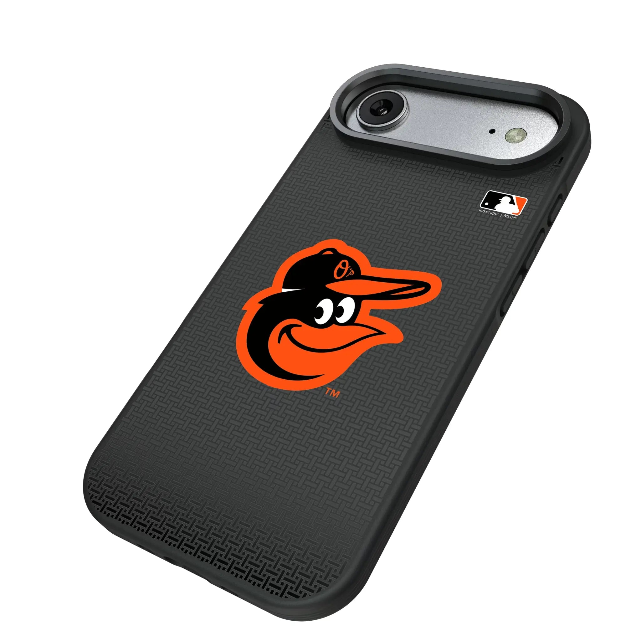 Baltimore Orioles Linen iPhone Bump Phone Case for Apple iPhone - Isometric View#Device_iPhone Air