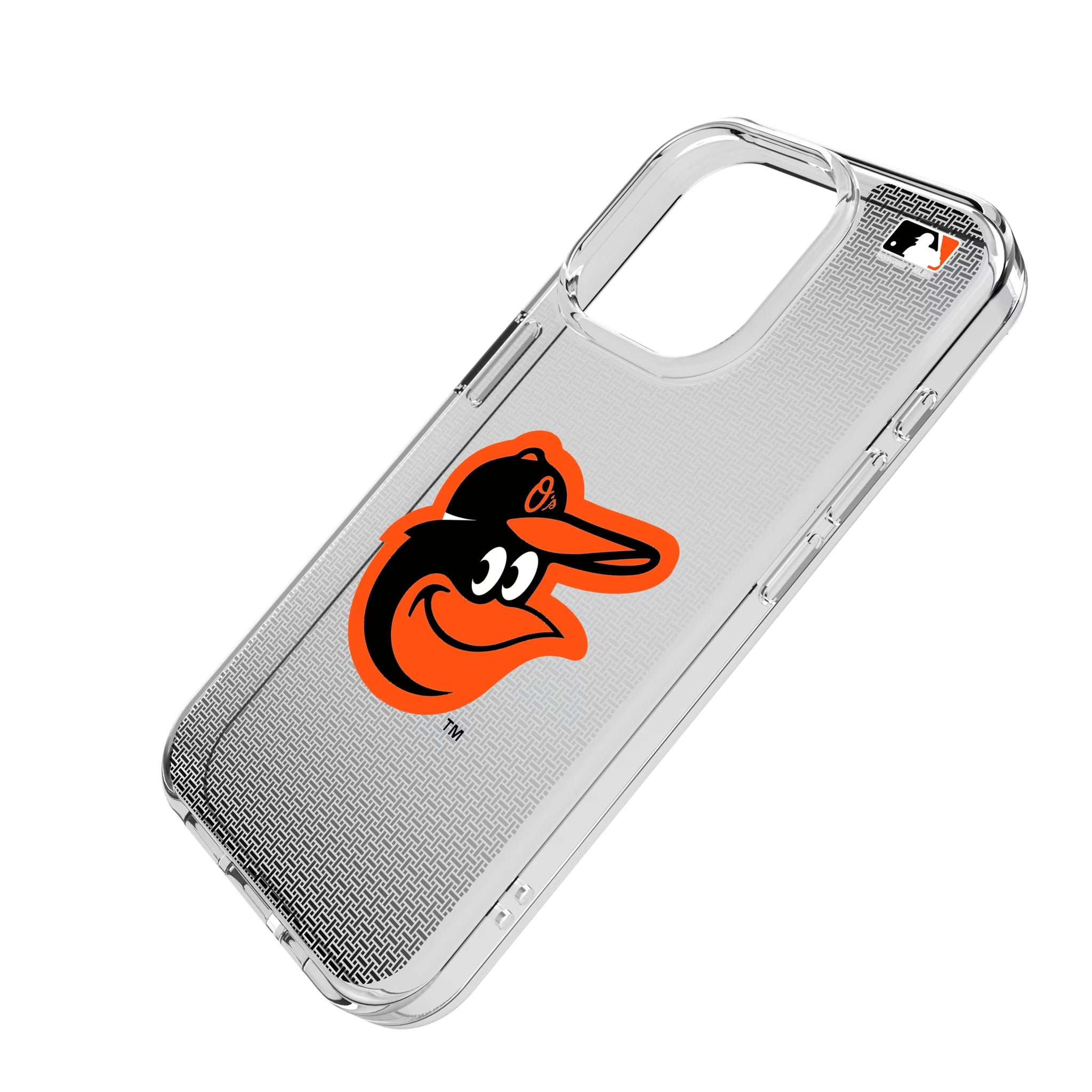 Baltimore Orioles Linen iPhone Clear Phone Case for Apple iPhone - Isometric View