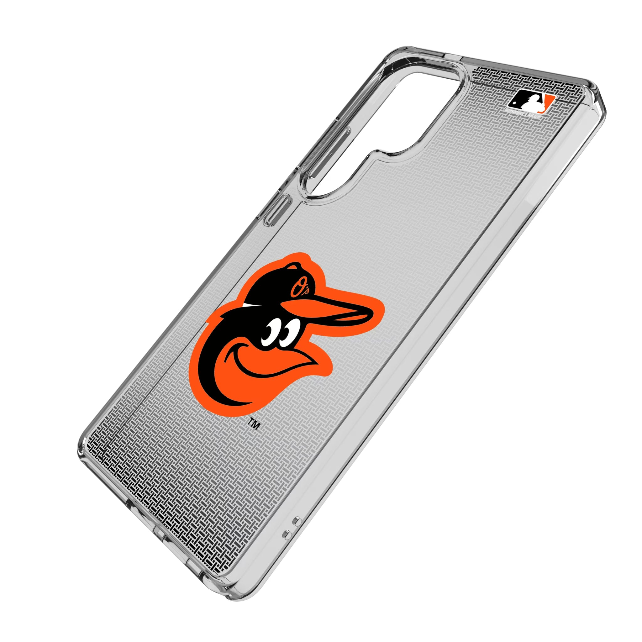 Baltimore Orioles Linen Galaxy Clear Phone Case for Samsung Galaxy - Isometric View