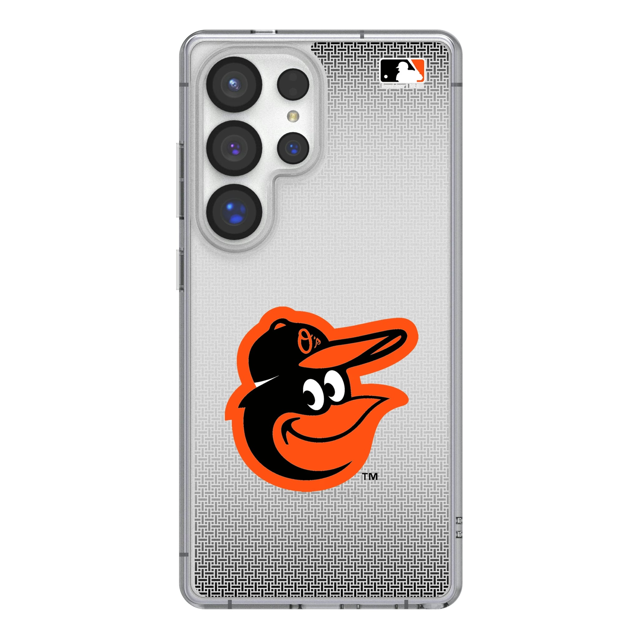 Baltimore Orioles Linen Galaxy Clear Phone Case for Samsung Galaxy