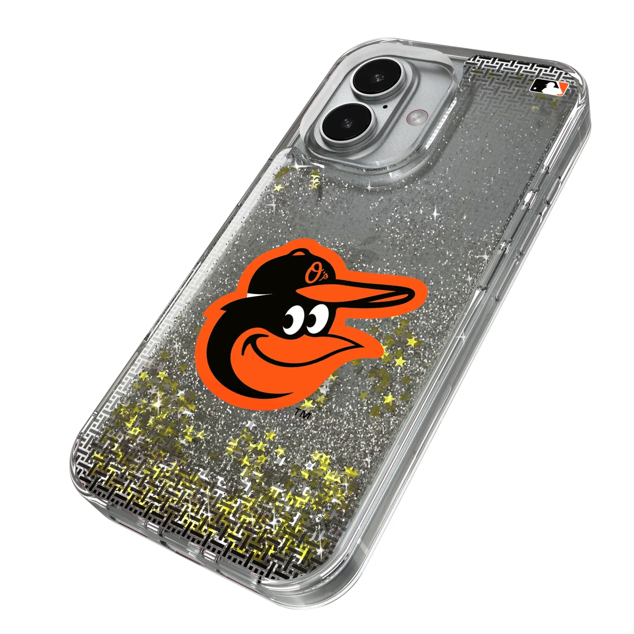 Baltimore Orioles Linen iPhone Glitter Phone Case for Apple iPhone - Isometric View