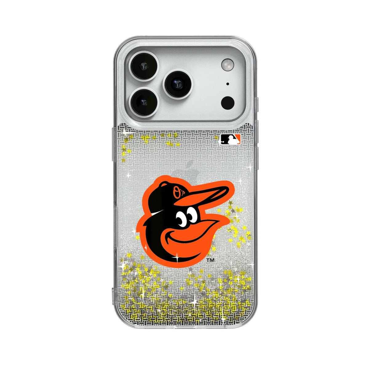 Baltimore Orioles Linen Glitter Phone Case for Apple iPhone