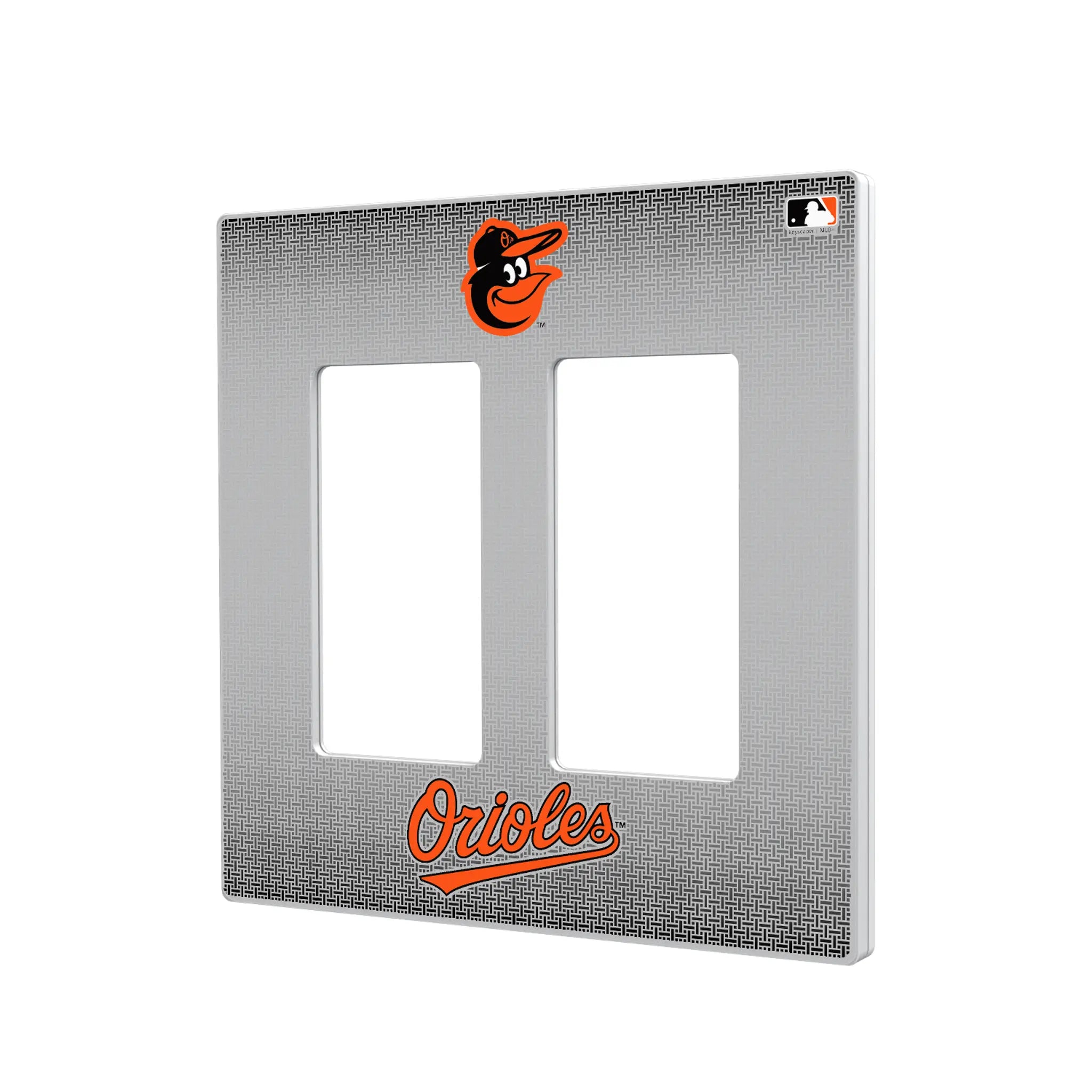 Baltimore Orioles Linen Hidden-Screw Light Switch Plate#Style_Double Rocker
