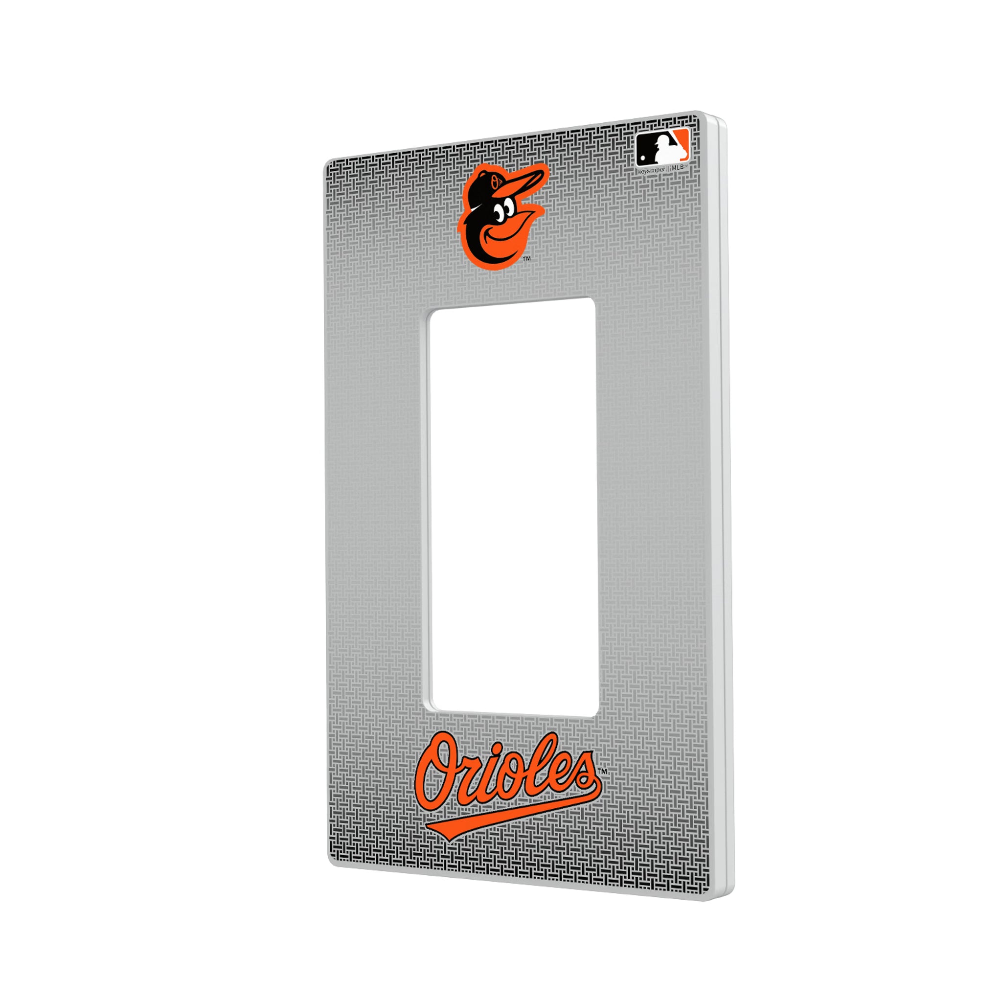 Baltimore Orioles Linen Hidden-Screw Light Switch Plate#Style_Single Rocker