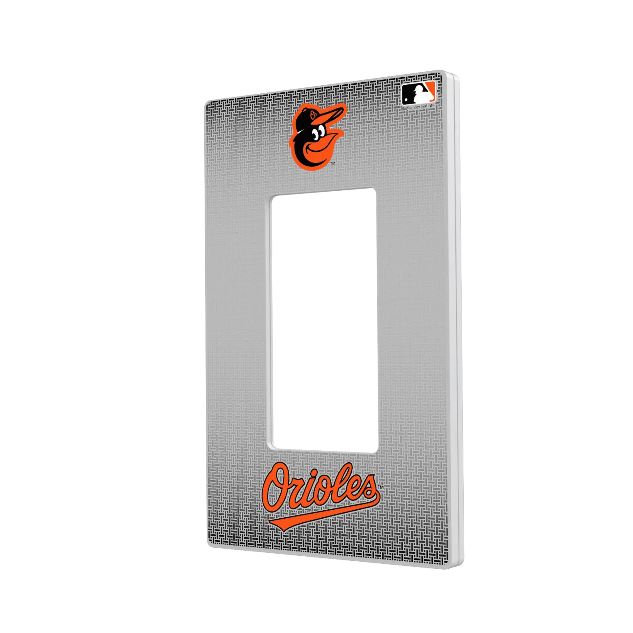 Baltimore Orioles Linen Hidden-Screw Light Switch Plate#Style_Single Rocker