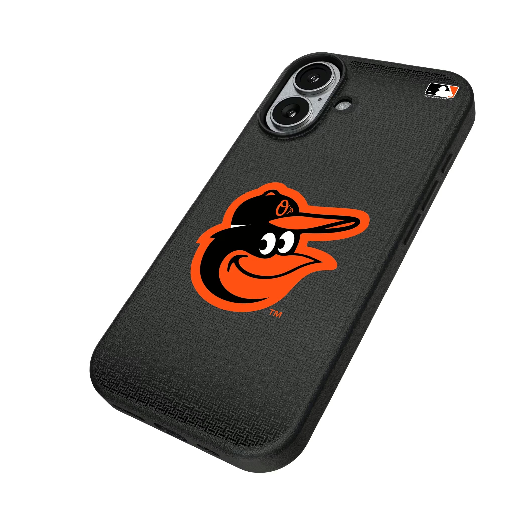 Baltimore Orioles Linen iPhone MagSafe Compatible Phone Case for Apple iPhone - Isometric View#Device_iPhone 17
