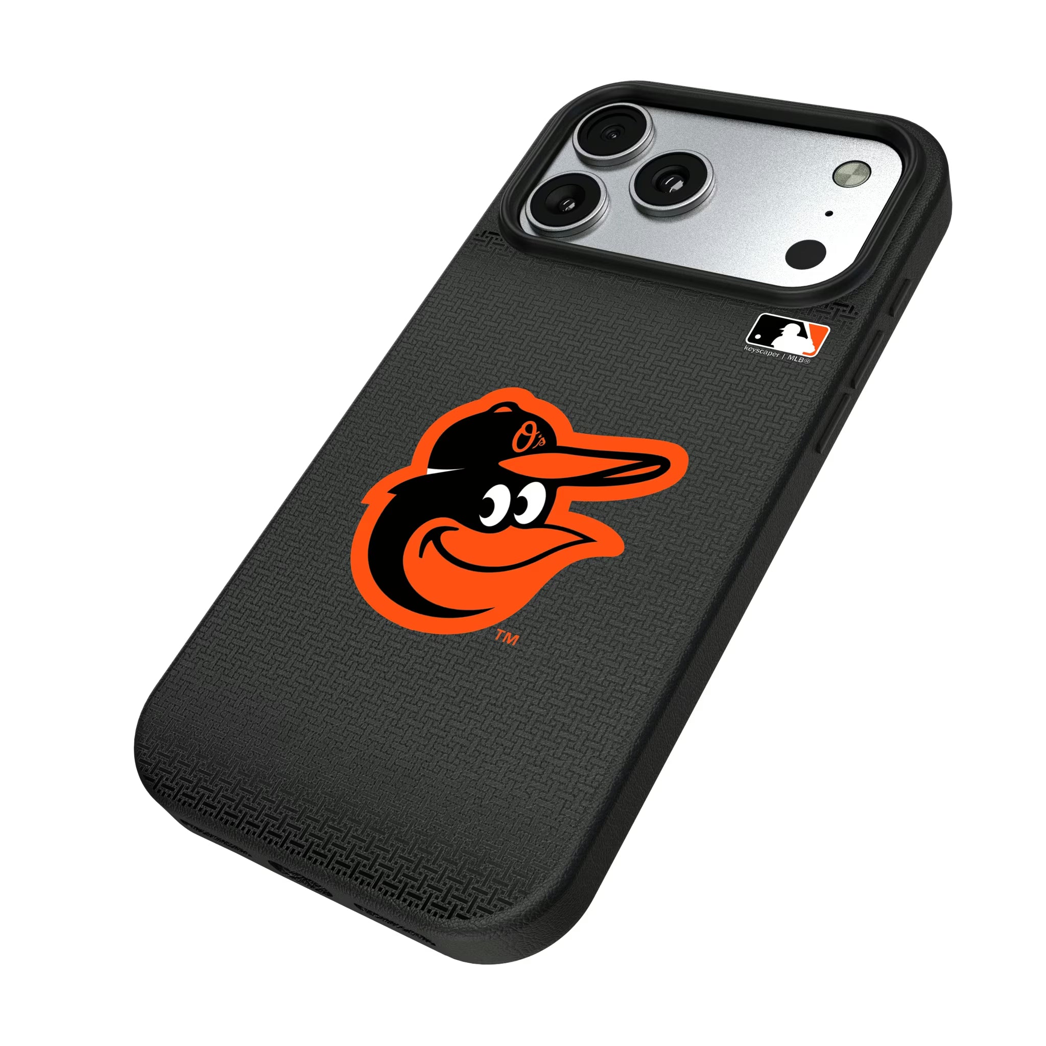 Baltimore Orioles Linen iPhone MagSafe Compatible Phone Case for Apple iPhone - Isometric View#Device_iPhone 17 Pro Max