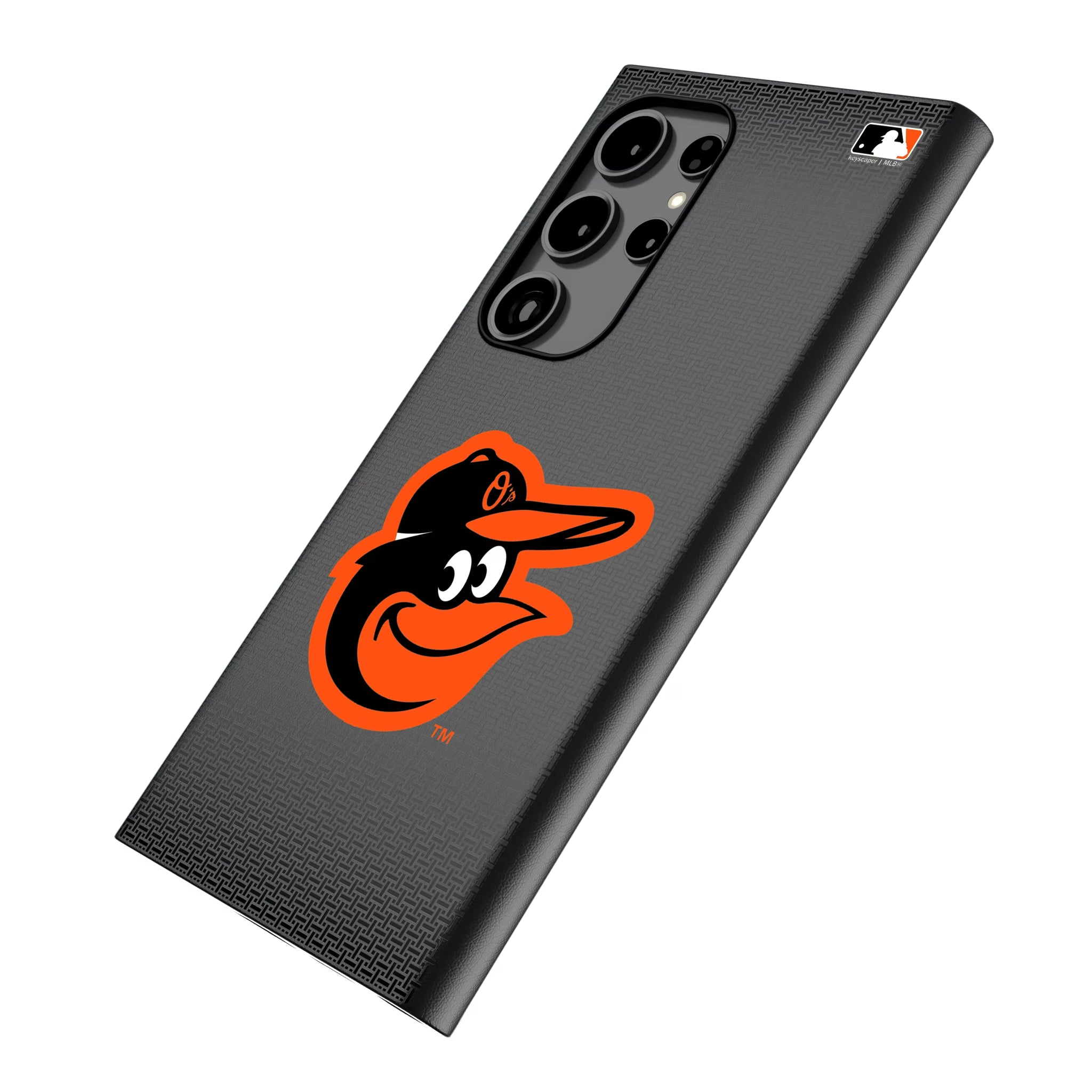 Baltimore Orioles Linen Galaxy MagSafe Compatible Phone Case for Samsung Galaxy - Isometric View