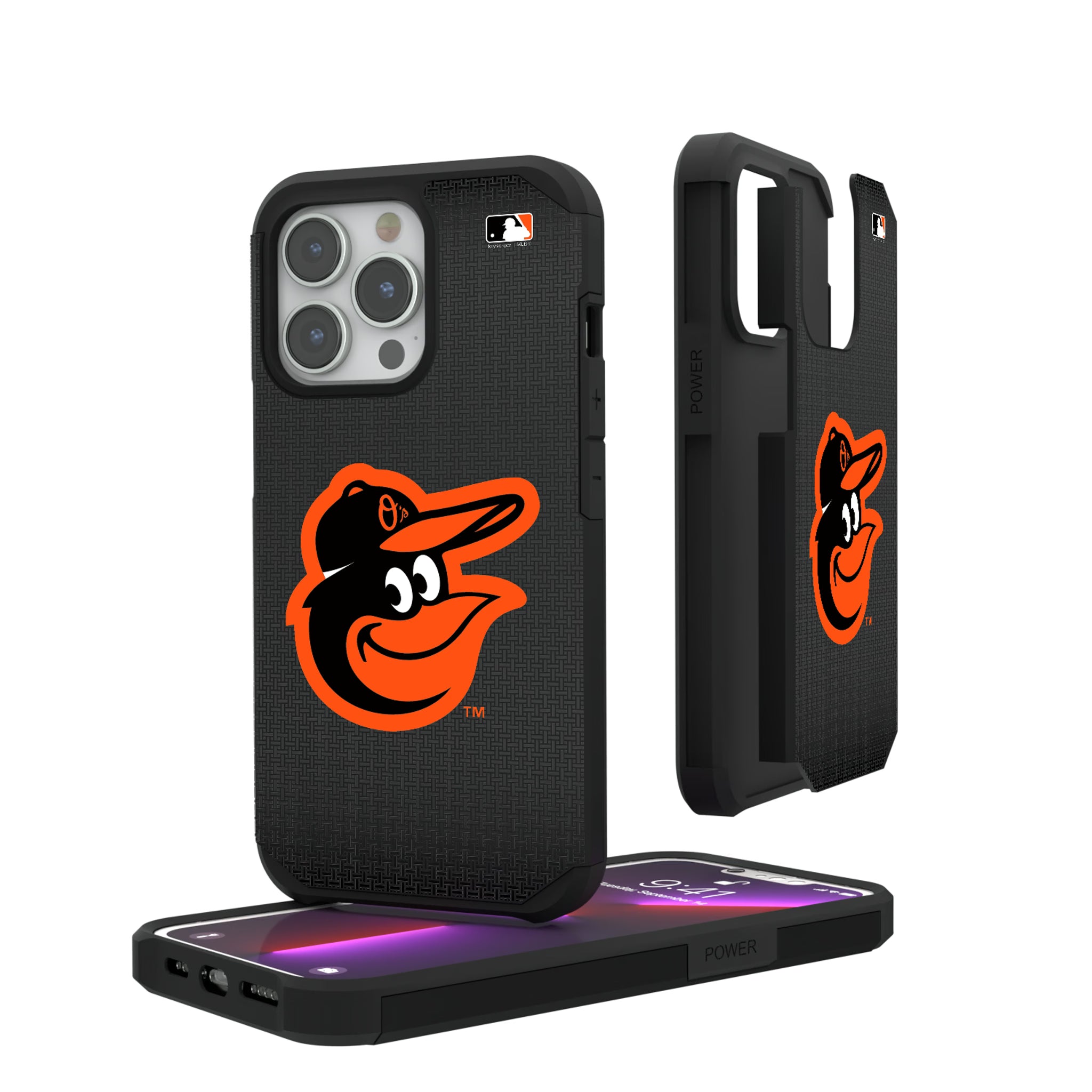 Baltimore Orioles Linen iPhone Rugged Phone Case for Apple iPhone#Device_iPhone 13 Pro
