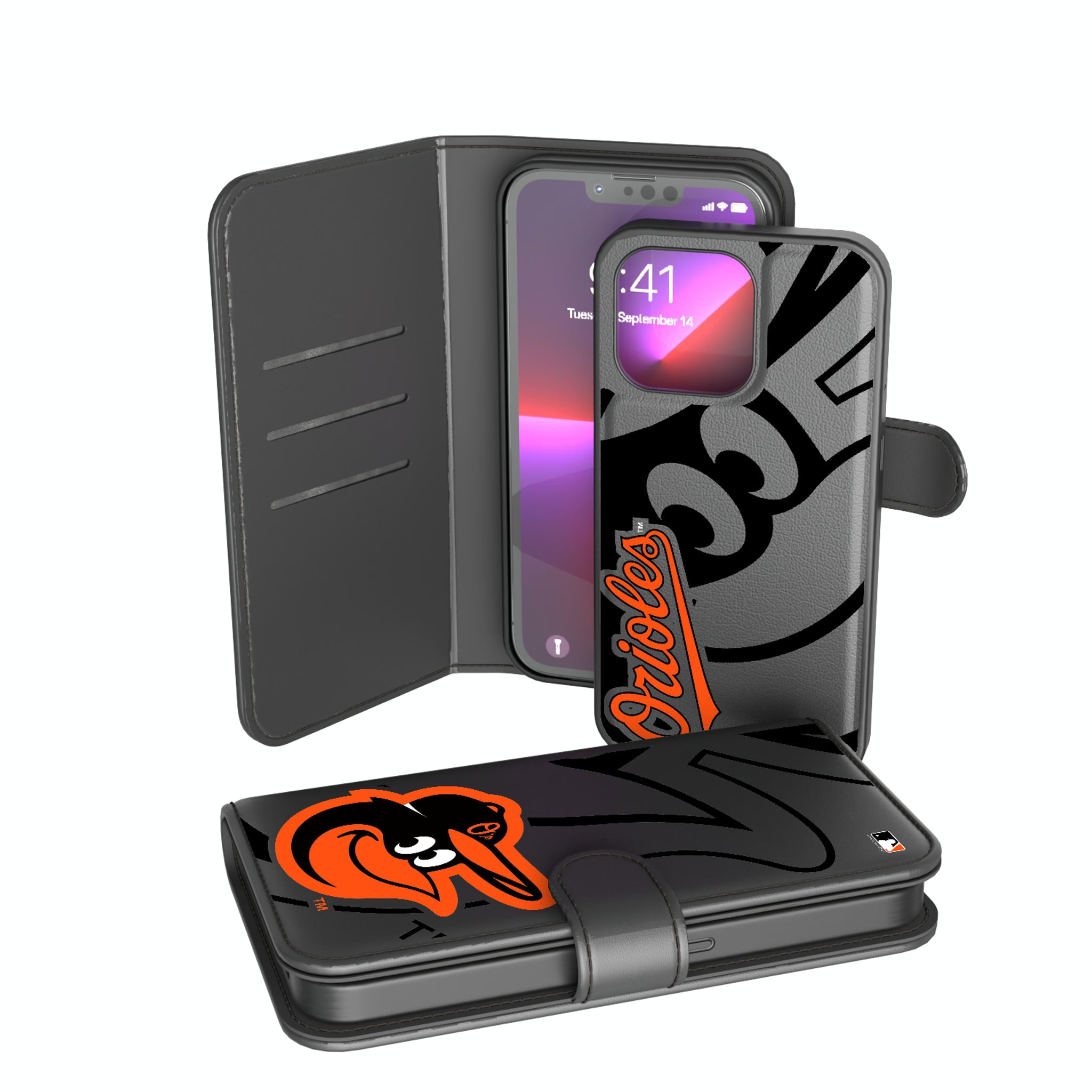 Baltimore Orioles Monocolor Tilt iPhone Wallet Phone Case for Apple iPhone