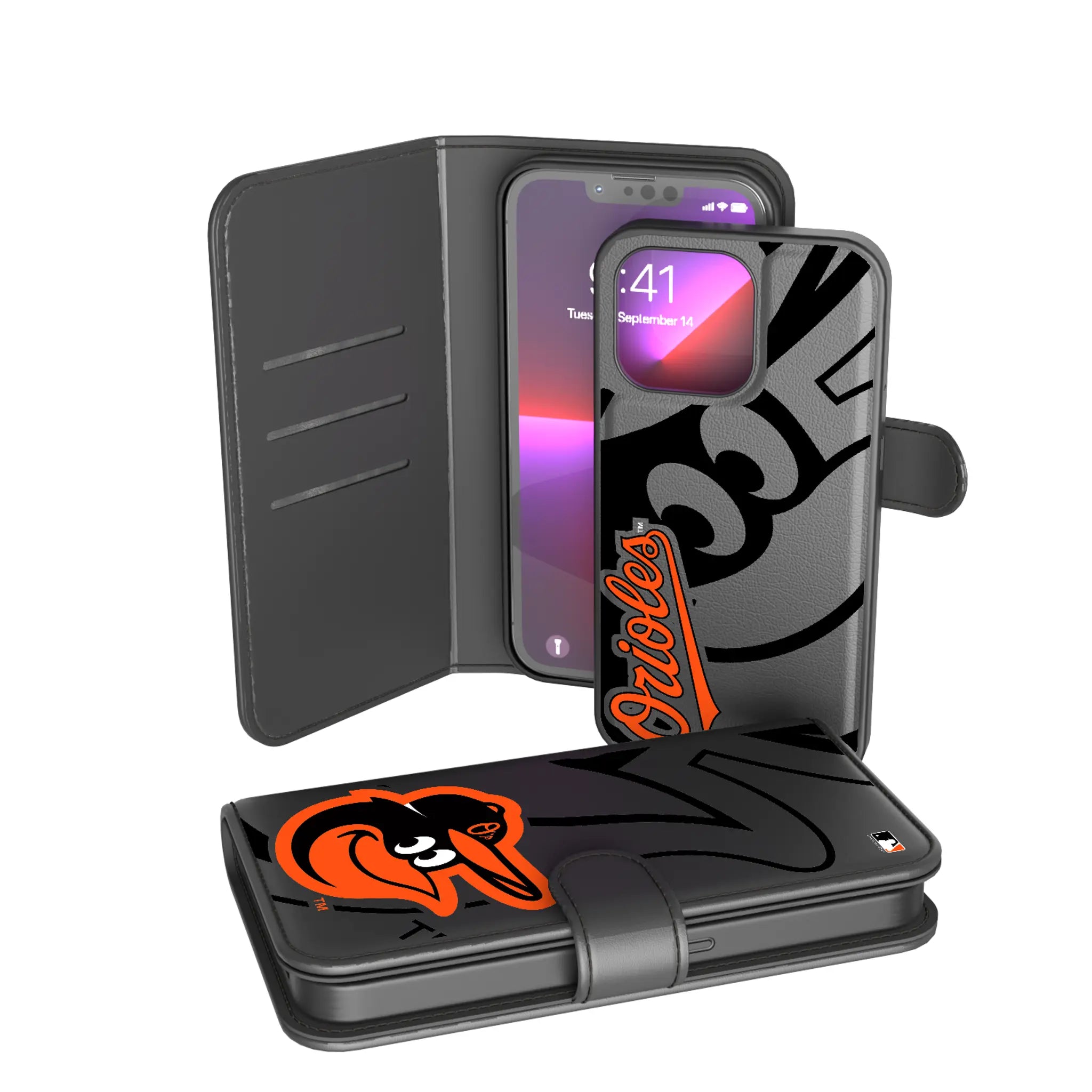 Baltimore Orioles Monocolor Tilt iPhone Wallet Phone Case for Apple iPhone