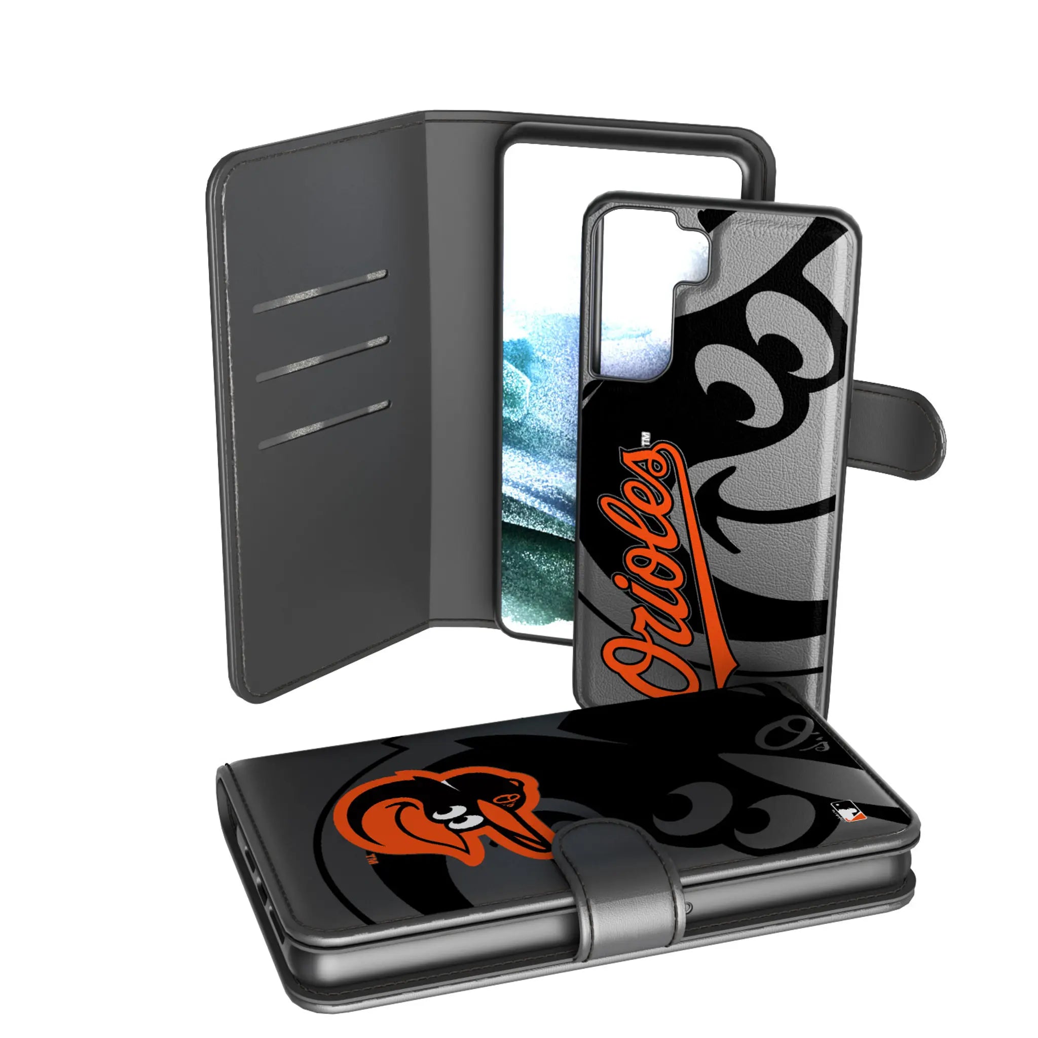Baltimore Orioles Monocolor Tilt Galaxy Wallet Phone Case for Samsung Galaxy