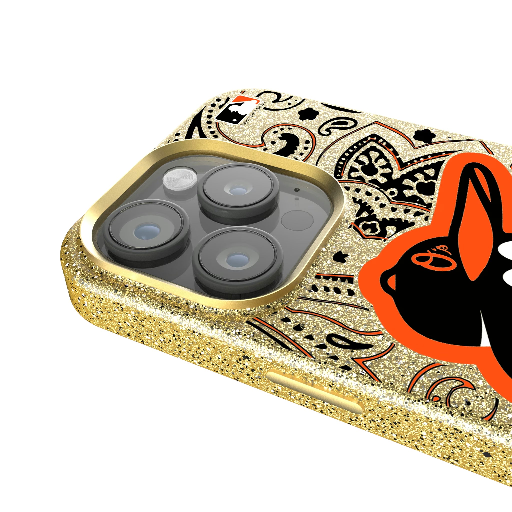 Baltimore Orioles Paisley iPhone Bling Phone Case for Apple iPhone - Detail