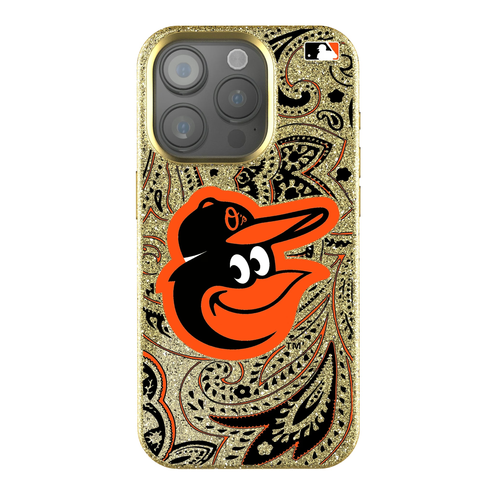 Baltimore Orioles Paisley iPhone Bling Phone Case for Apple iPhone
