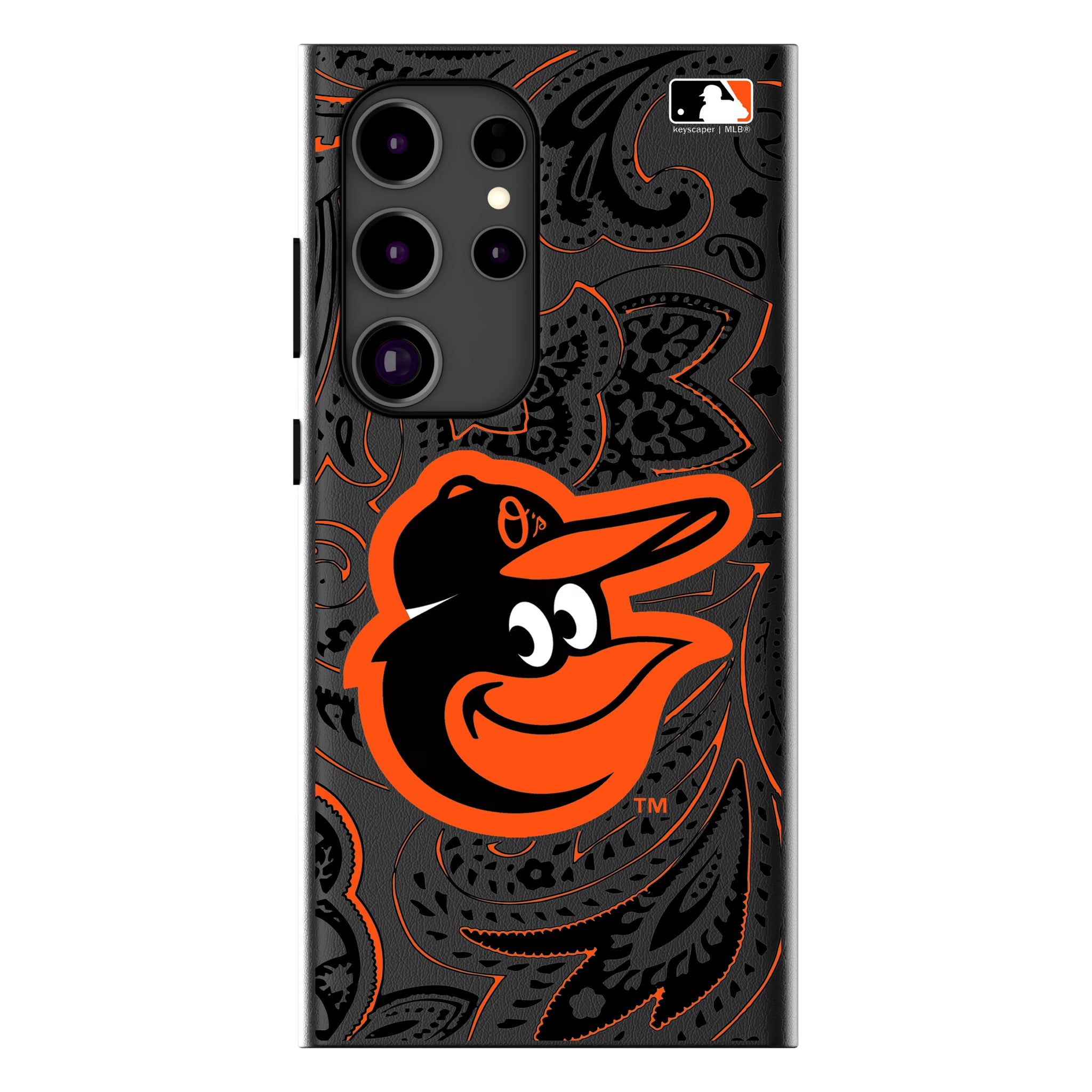 Baltimore Orioles Paisley Galaxy MagSafe Compatible Phone Case for Samsung Galaxy