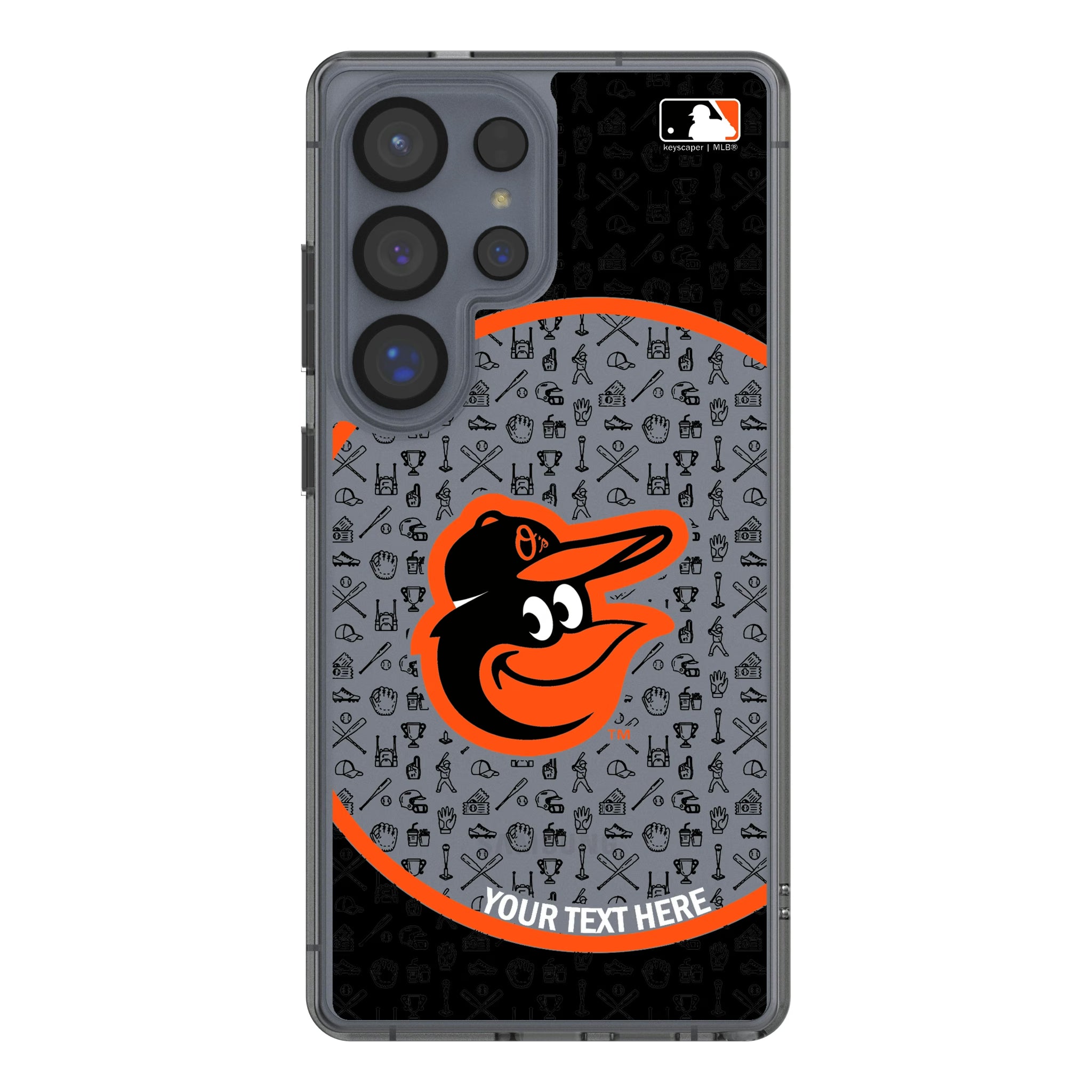 Baltimore Orioles Personalized Circle Galaxy Clear Phone Case for Samsung Galaxy