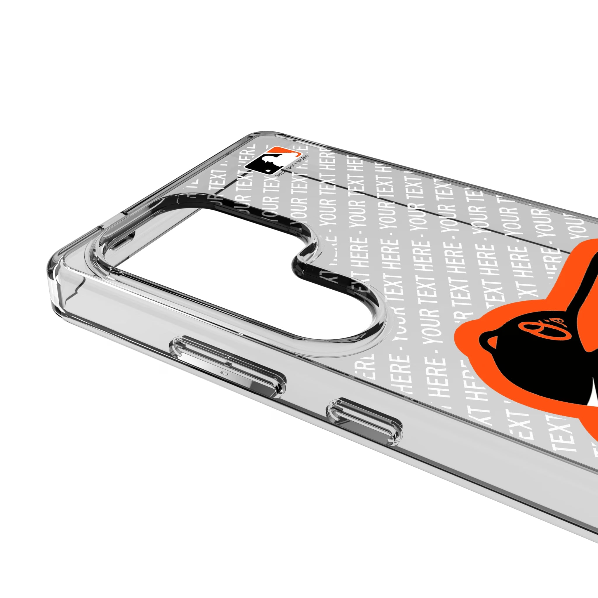Baltimore Orioles Personalized EndZone Plus Galaxy Clear Phone Case for Samsung Galaxy - Detail