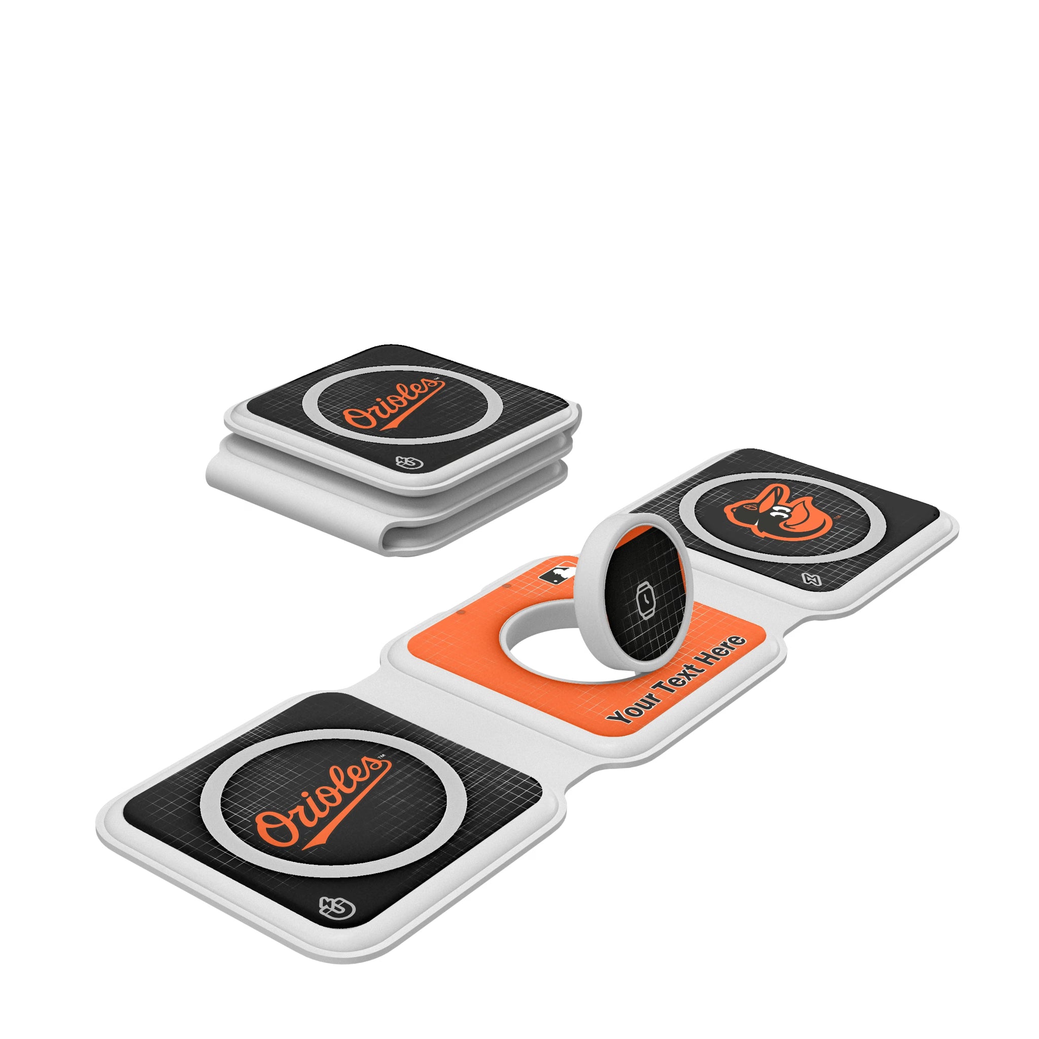 Baltimore Orioles Personalized Hatch Foldable 3 in 1 Charger