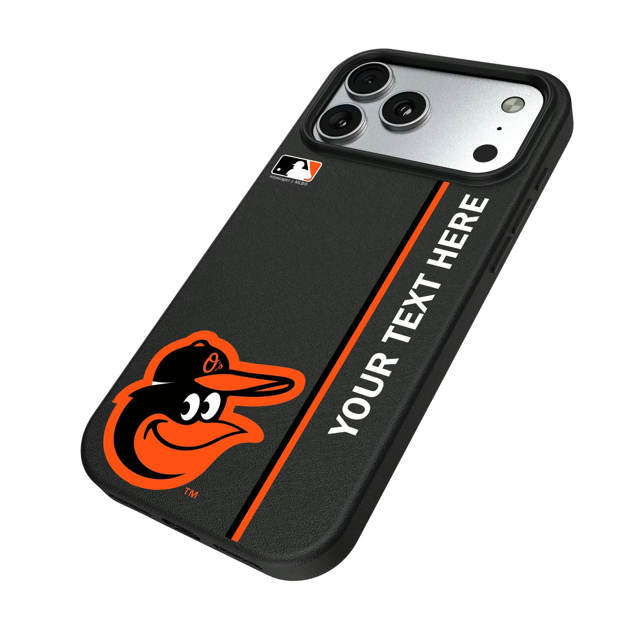 Baltimore Orioles Personalized Sidebard iPhone MagSafe Compatible Phone Case for Apple iPhone - Isometric View#Device_iPhone 17 Pro Max