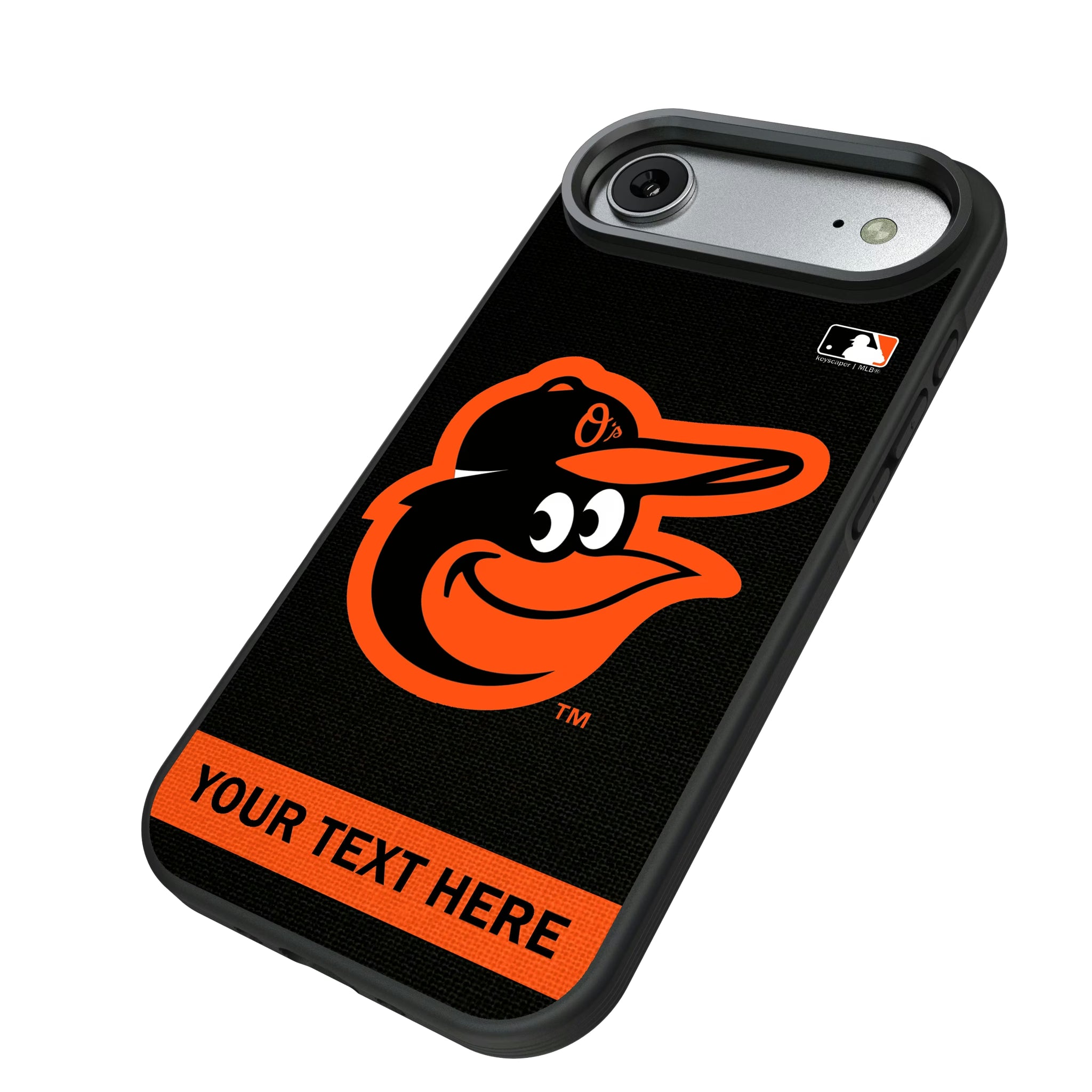 Baltimore Orioles Personalized Stripe iPhone Bump Phone Case for Apple iPhone - Isometric View#Device_iPhone Air