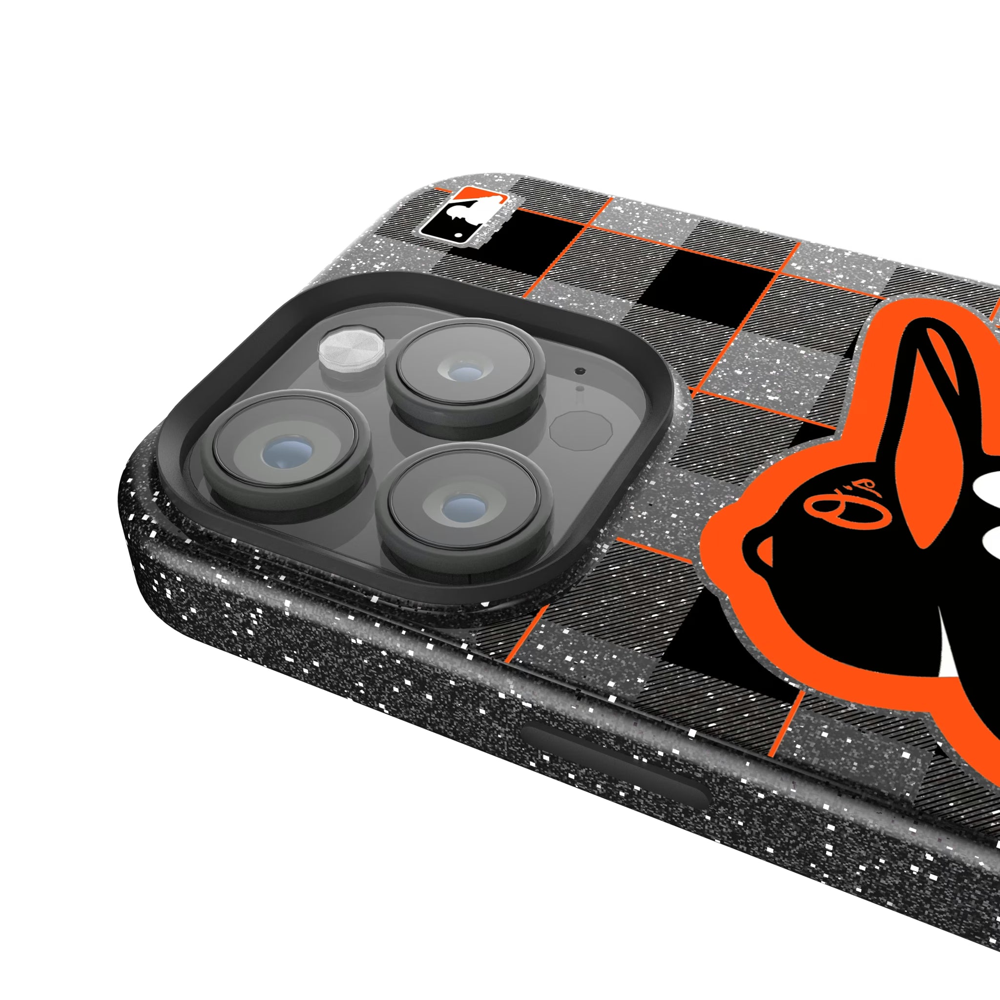 Baltimore Orioles Plaid iPhone Bling Phone Case for Apple iPhone - Detail