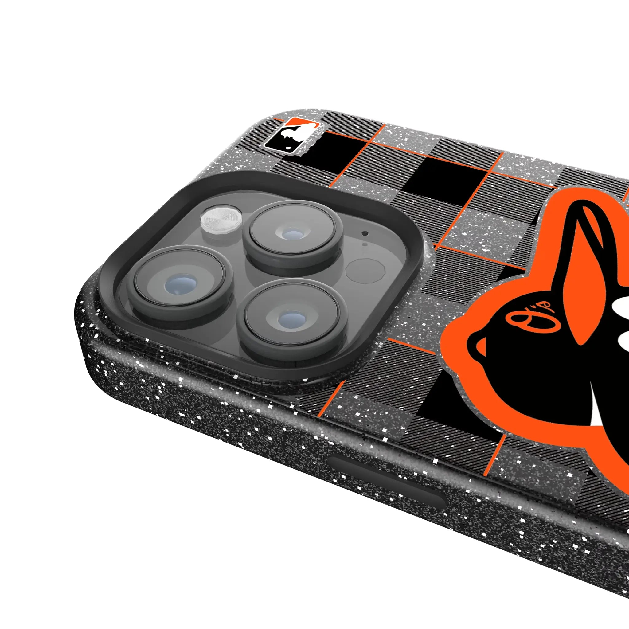 Baltimore Orioles Plaid iPhone Bling Phone Case for Apple iPhone - Detail