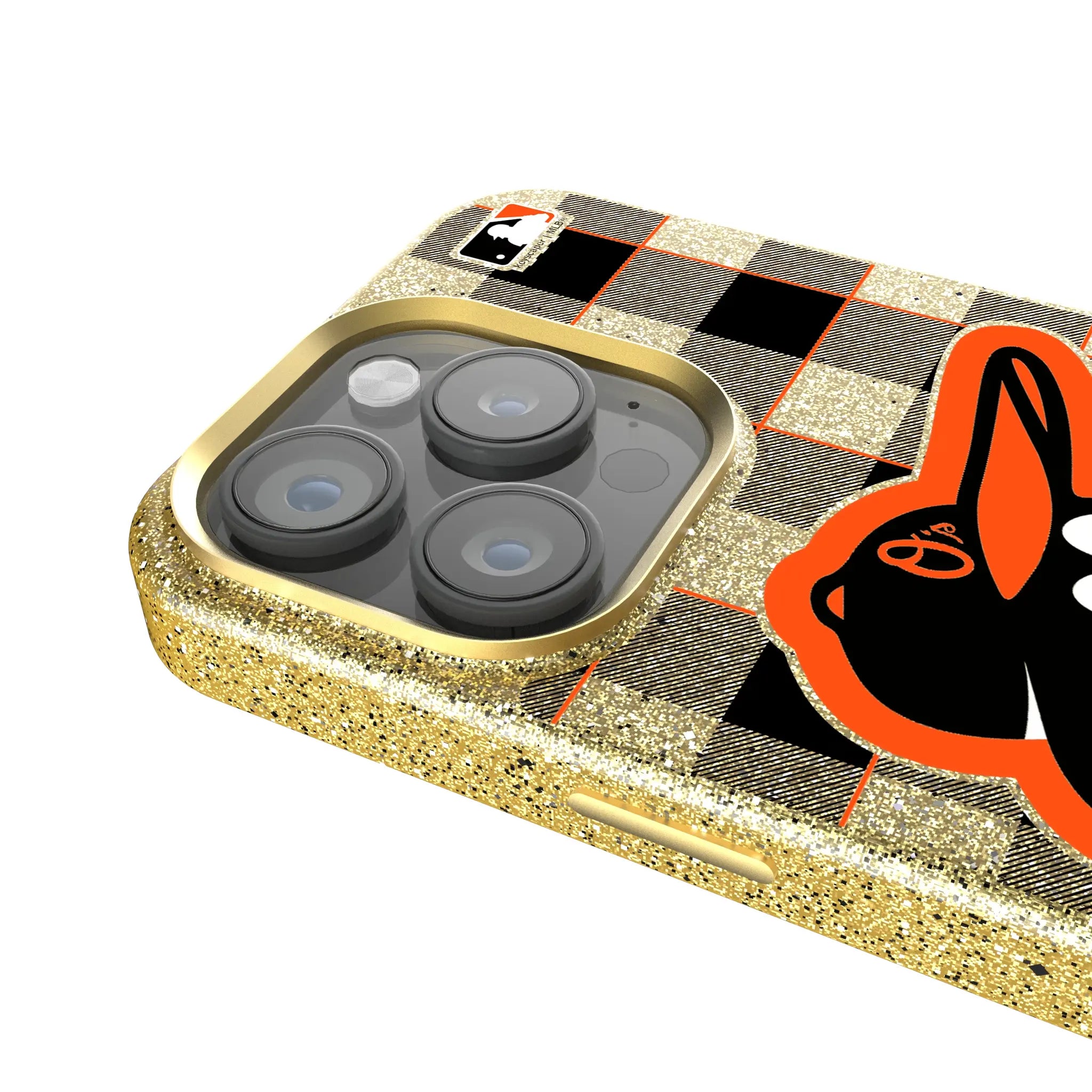 Baltimore Orioles Plaid iPhone Bling Phone Case for Apple iPhone - Detail