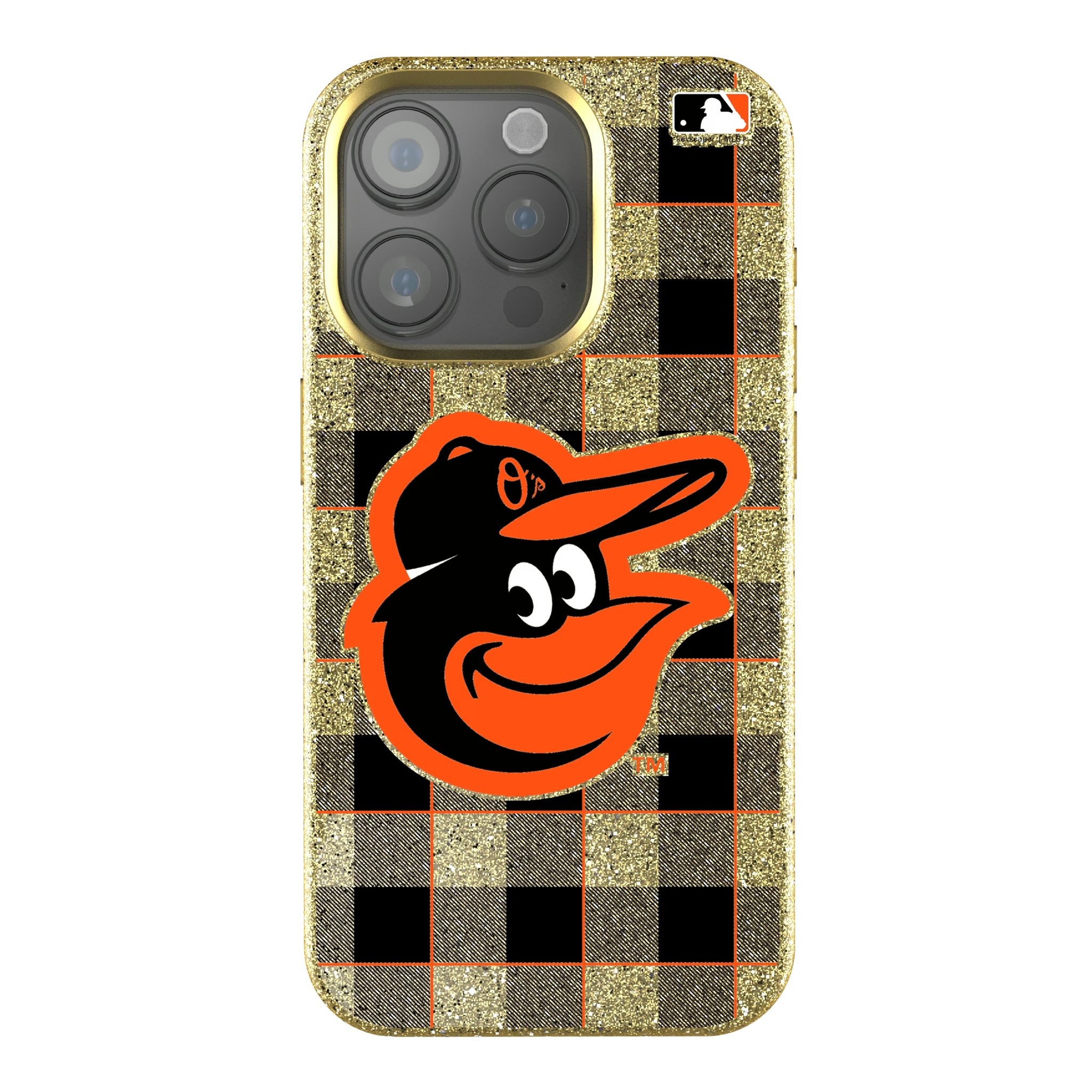 Baltimore Orioles Plaid iPhone Bling Phone Case for Apple iPhone