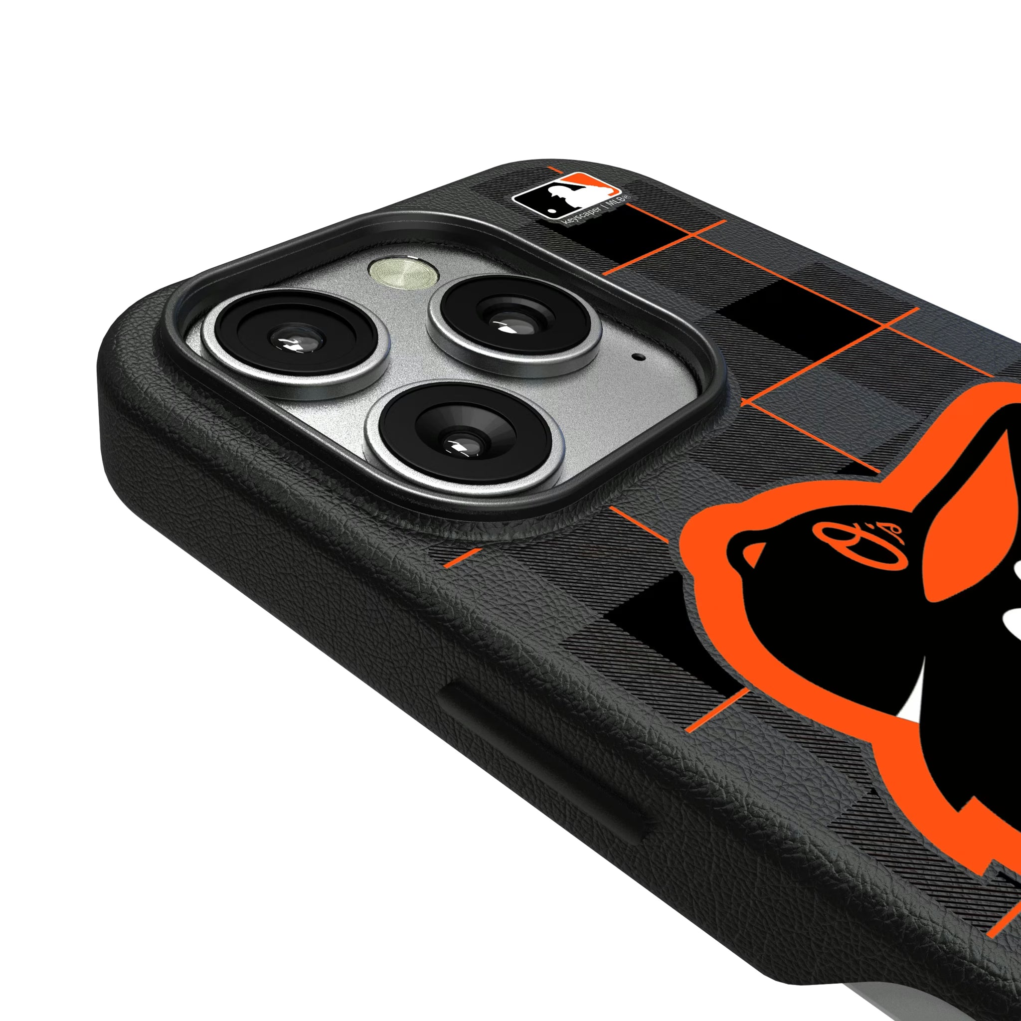Baltimore Orioles Plaid iPhone MagSafe Compatible Phone Case for Apple iPhone - Detail