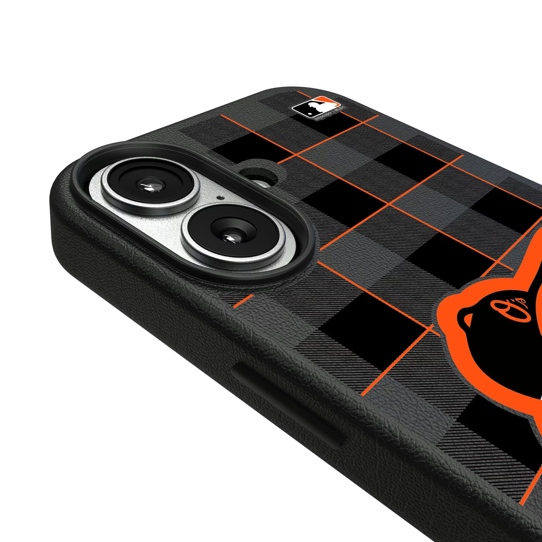 Baltimore Orioles Plaid iPhone MagSafe Compatible Phone Case for Apple iPhone - Detail#Device_iPhone 17