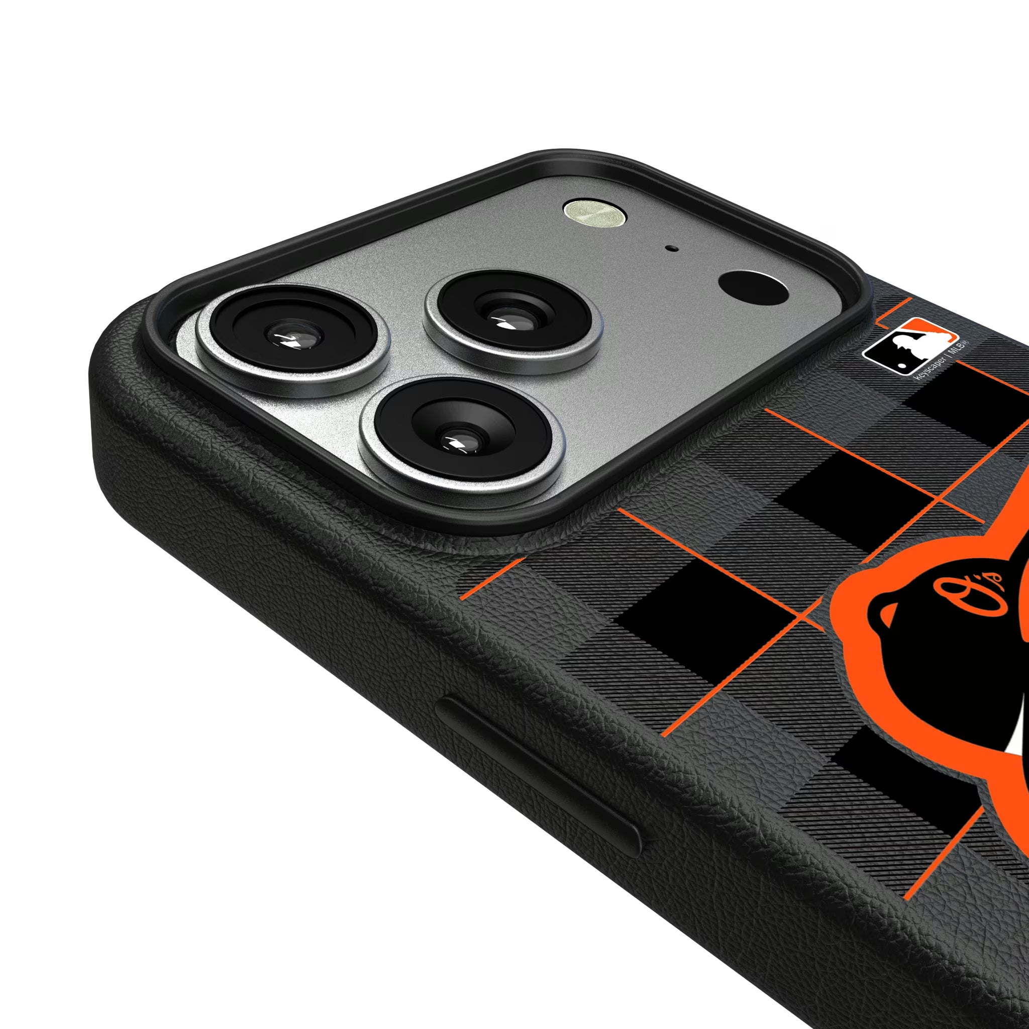 Baltimore Orioles Plaid iPhone MagSafe Compatible Phone Case for Apple iPhone - Detail#Device_iPhone 17 Pro
