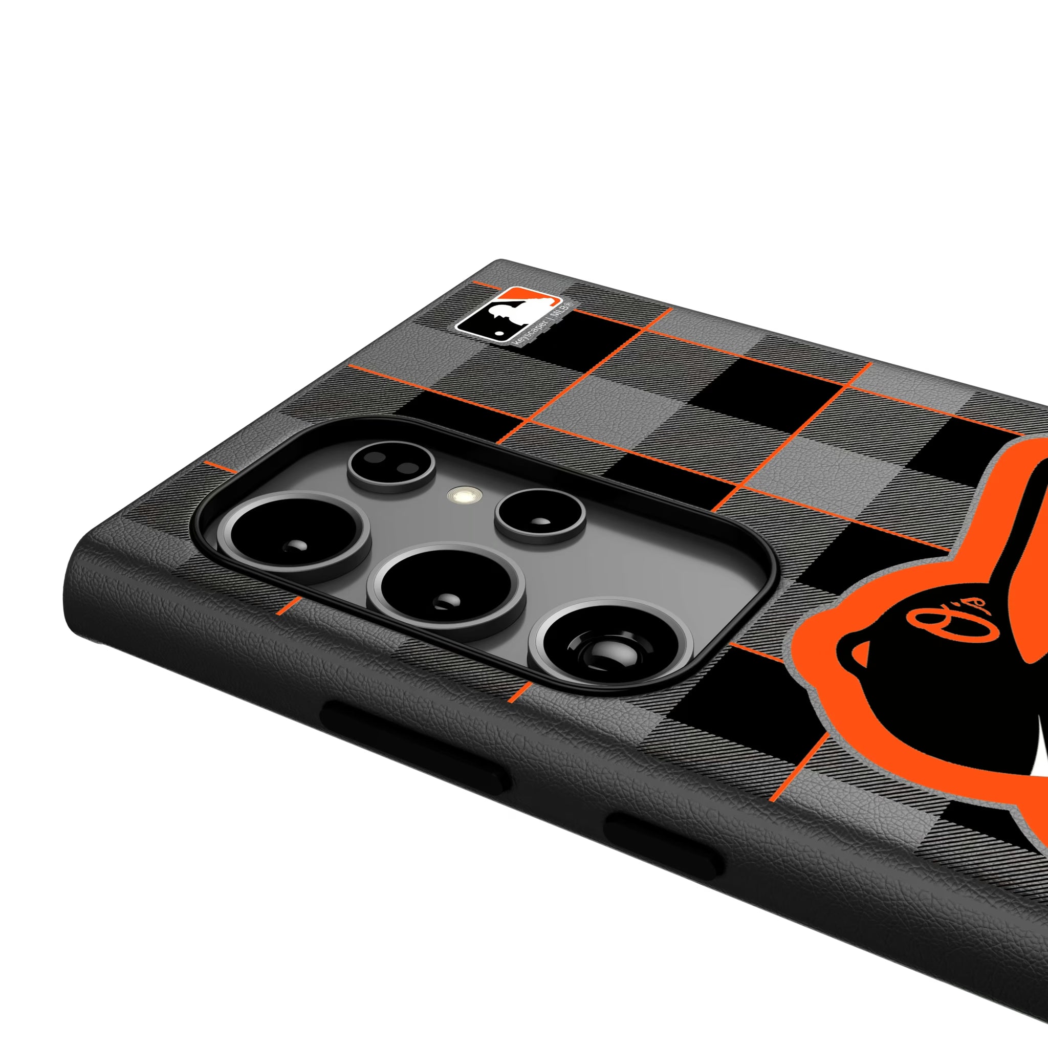 Baltimore Orioles Plaid Galaxy MagSafe Compatible Phone Case for Samsung Galaxy - Detail